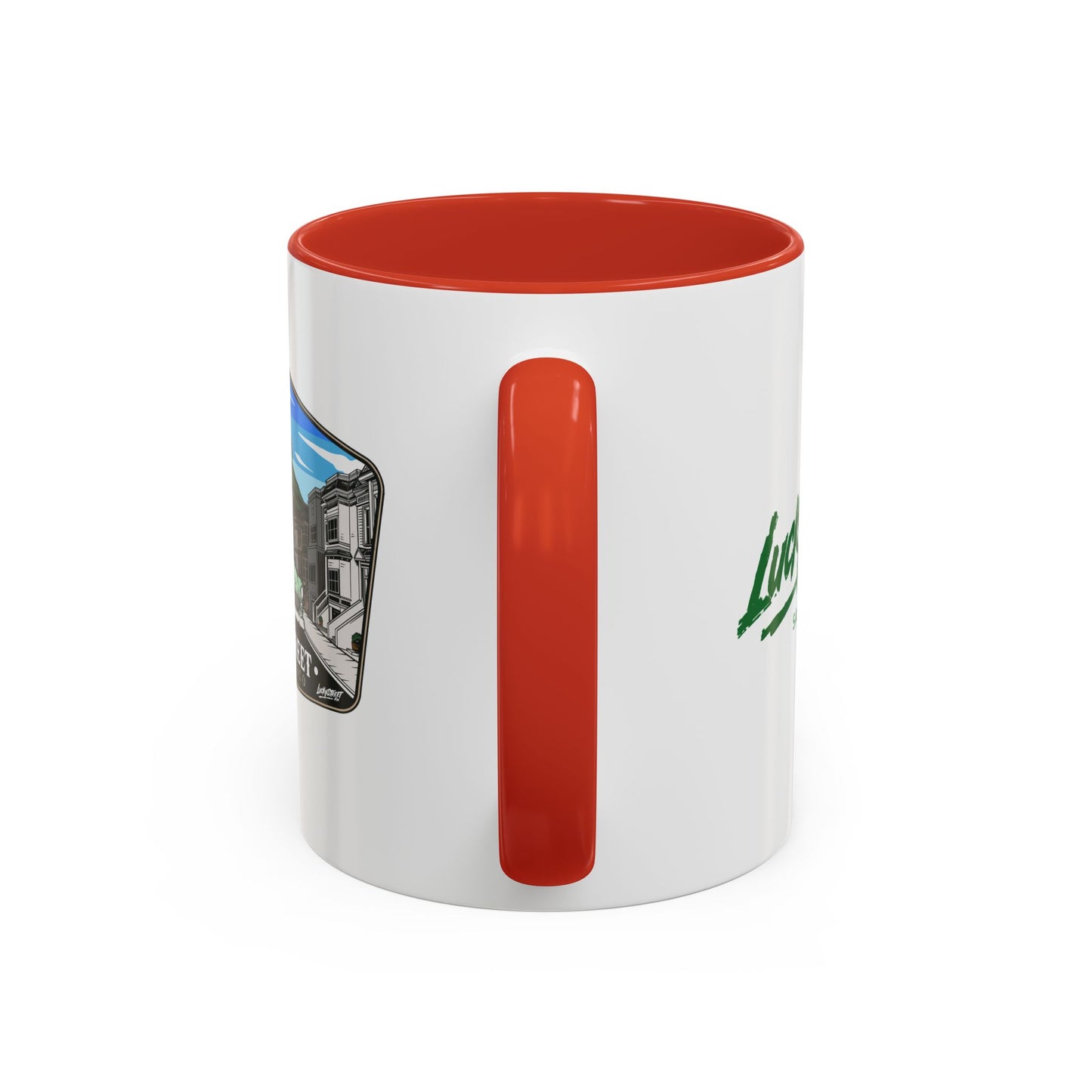 Coffee Mug - Luckystreet Logo and Custom Badge Design - 11oz or 15oz