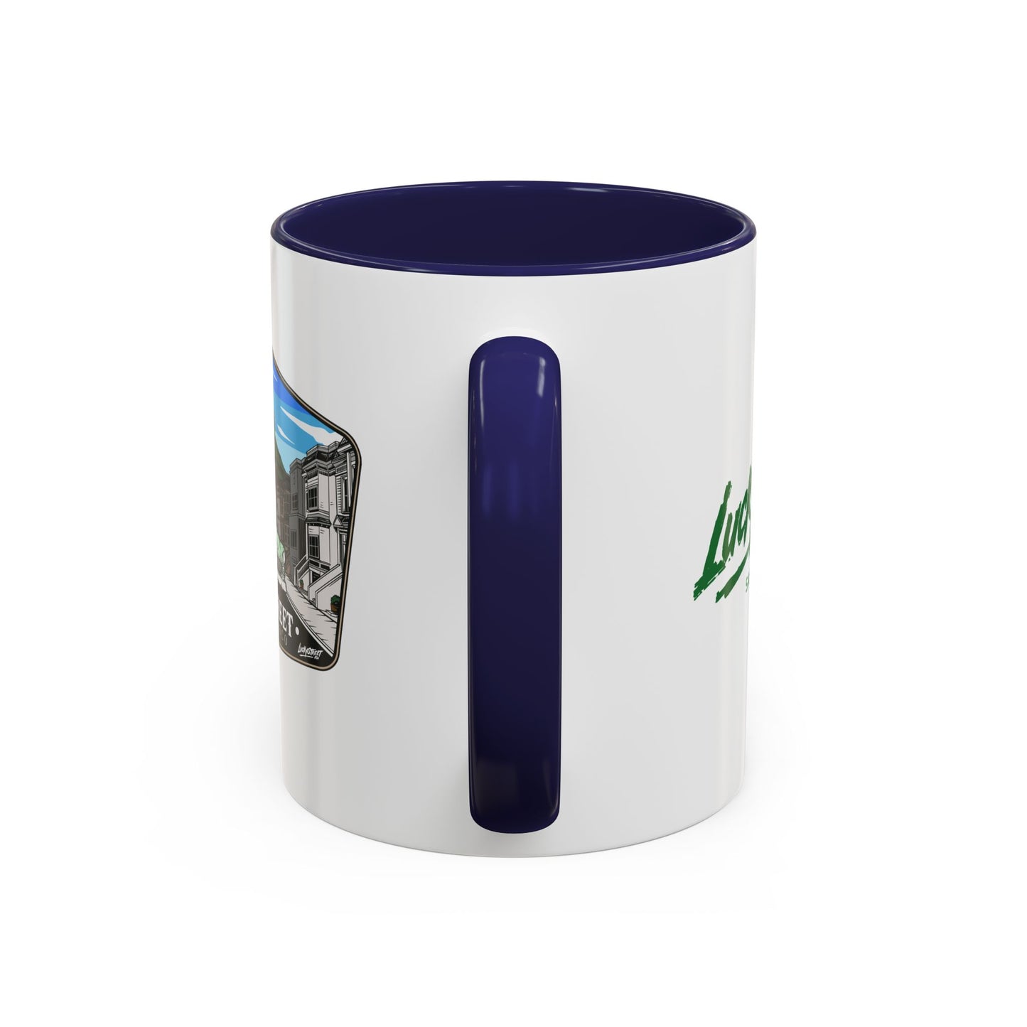 Coffee Mug - Luckystreet Logo and Custom Badge Design - 11oz or 15oz