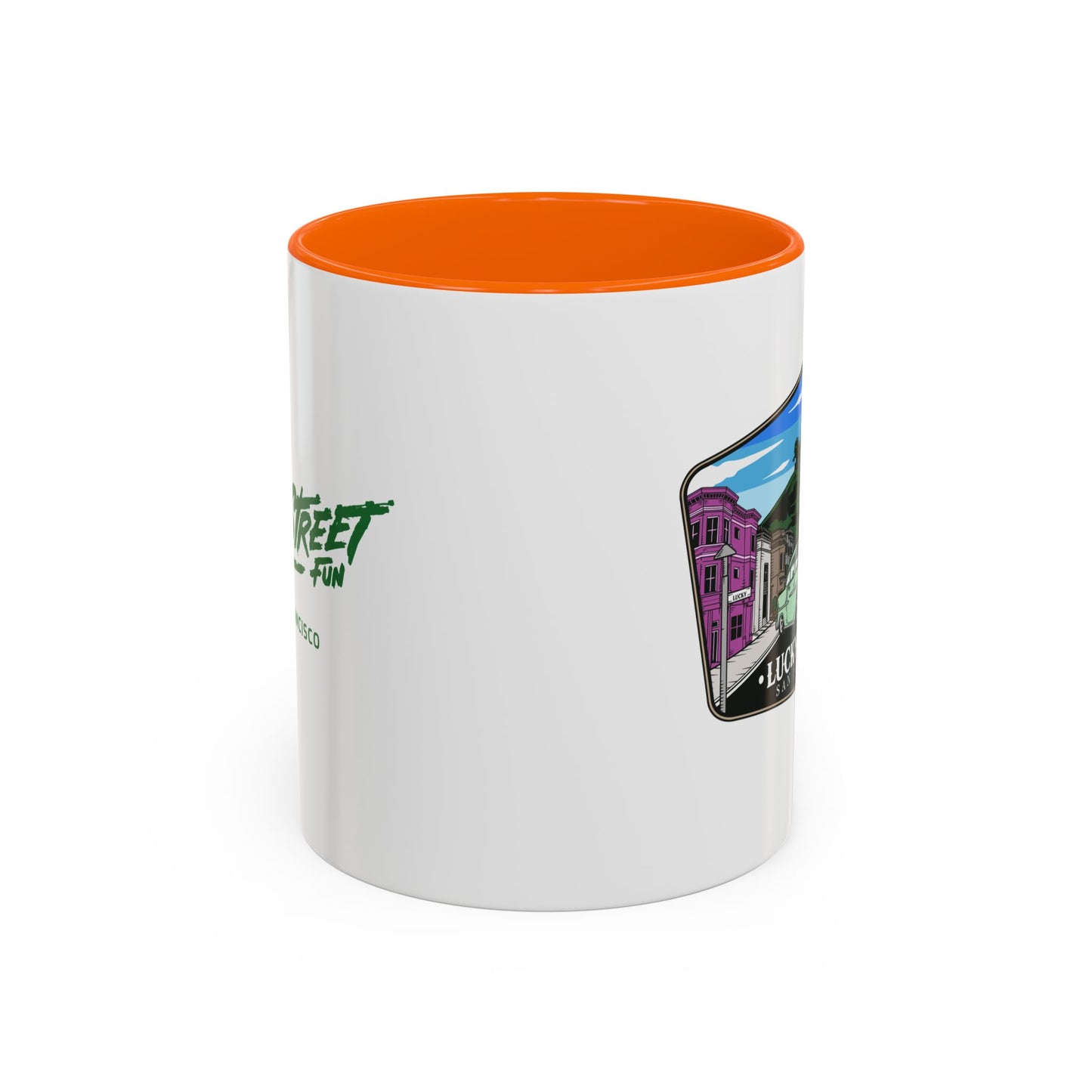 Coffee Mug - Luckystreet Logo and Custom Badge Design - 11oz or 15oz