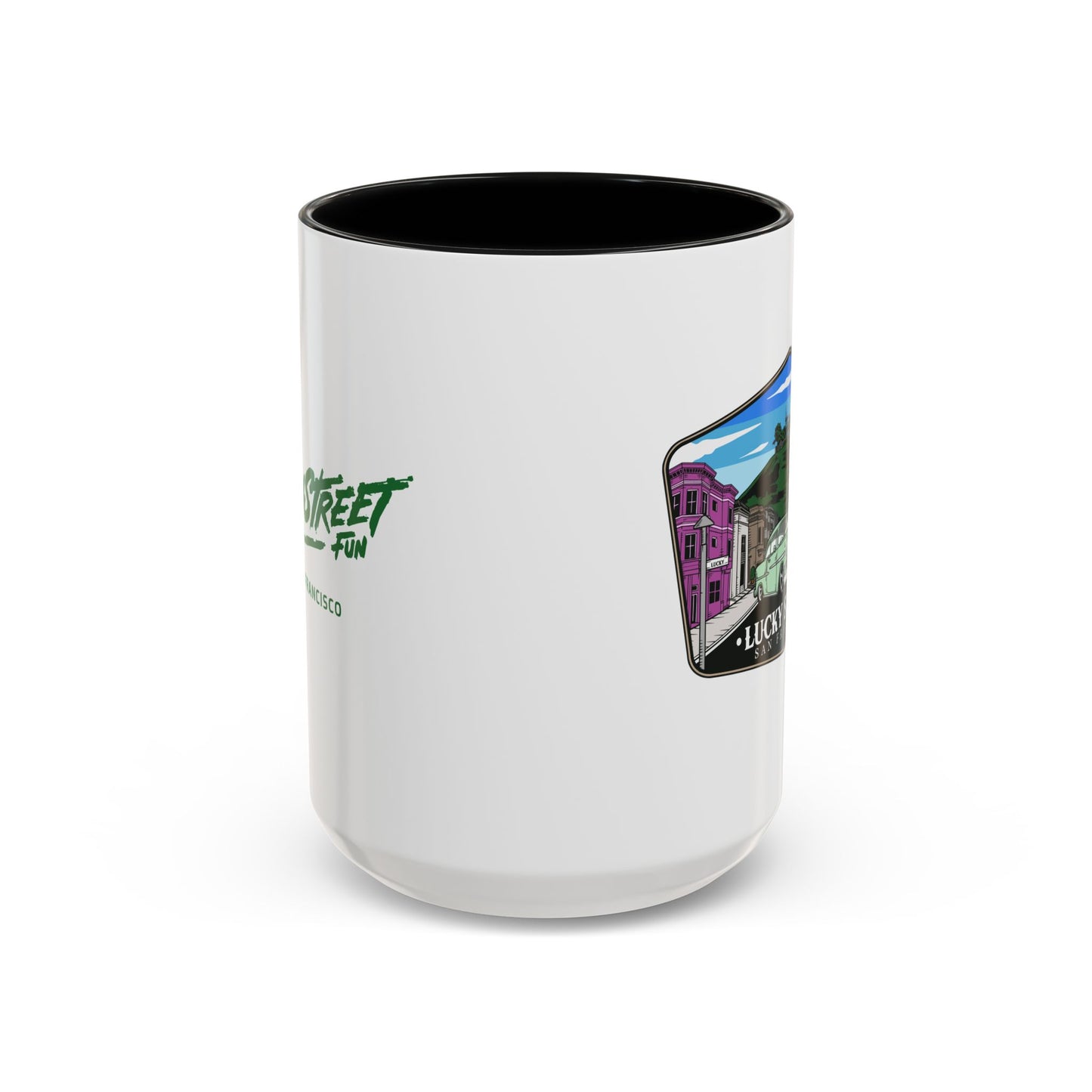 Coffee Mug - Luckystreet Logo and Custom Badge Design - 11oz or 15oz