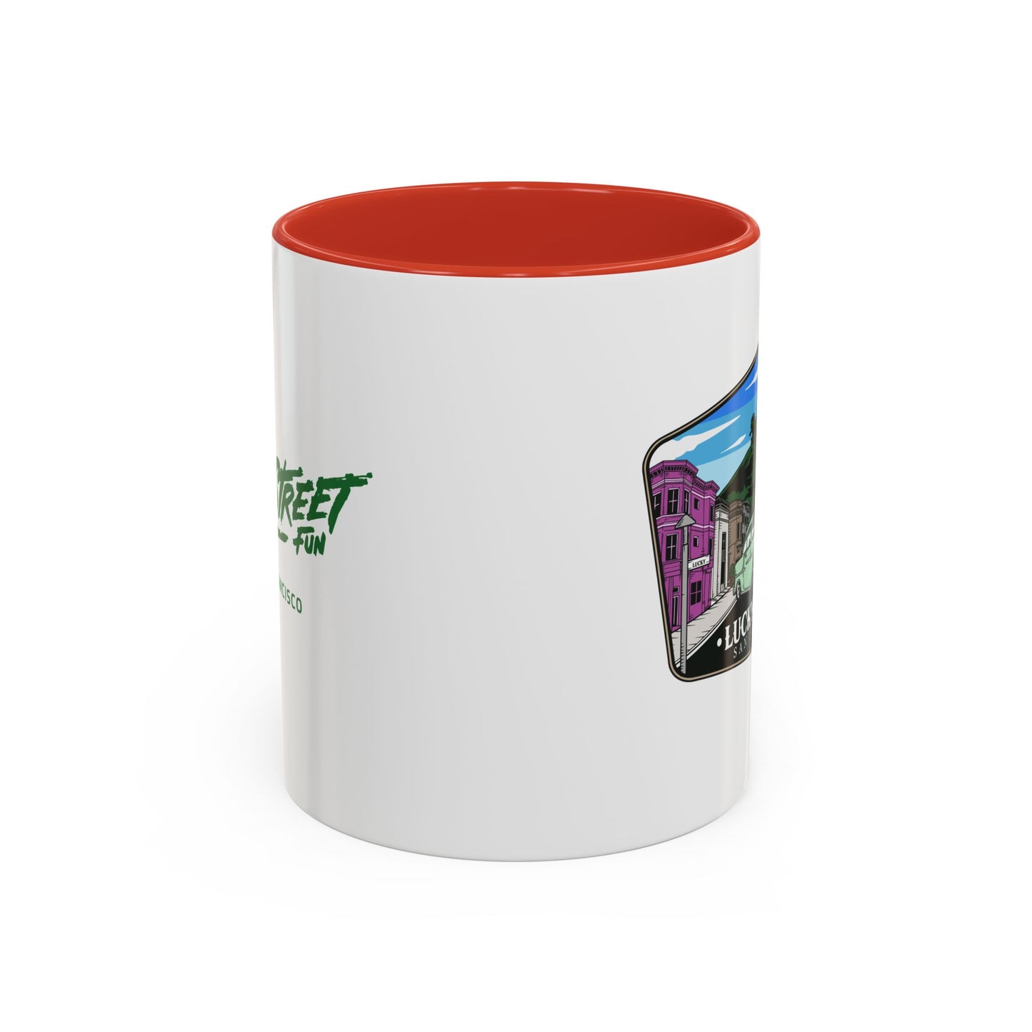 Coffee Mug - Luckystreet Logo and Custom Badge Design - 11oz or 15oz