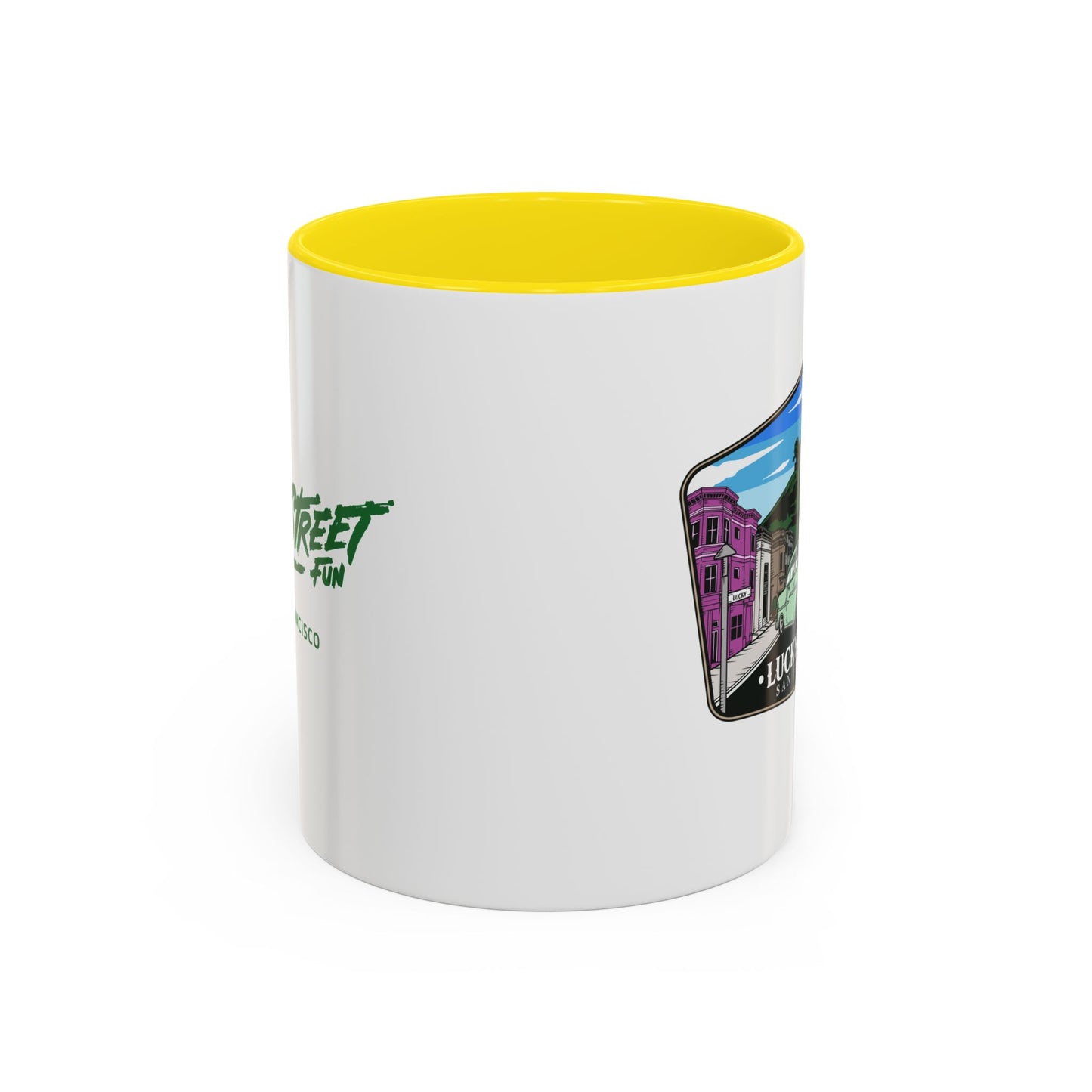 Coffee Mug - Luckystreet Logo and Custom Badge Design - 11oz or 15oz