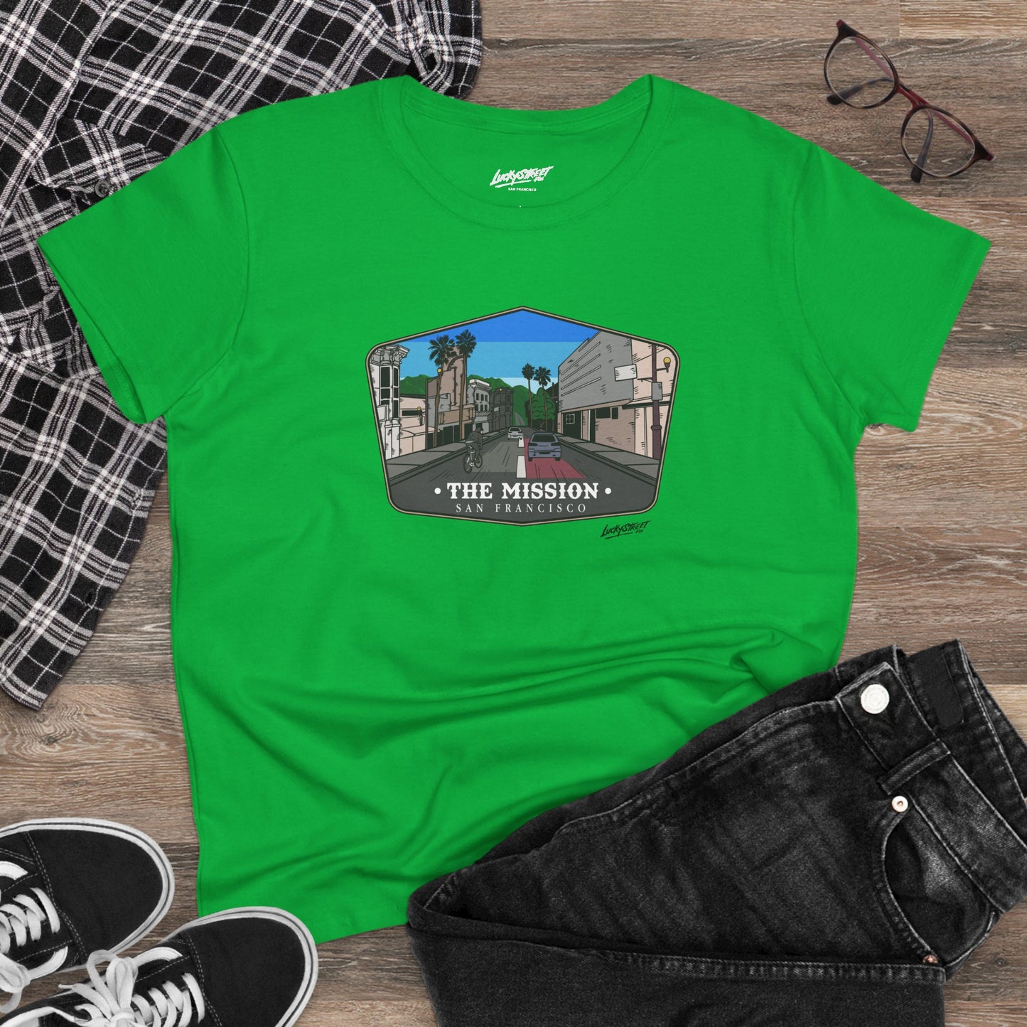 The Mission San Francisco Women's Midweight Cotton Tee