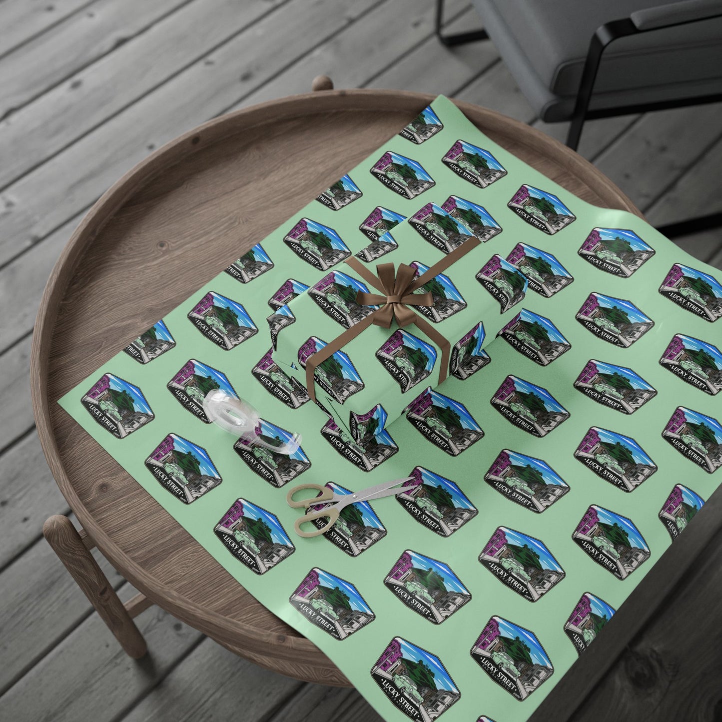 Wrapping Paper - Lucky Street Custom Badge Design