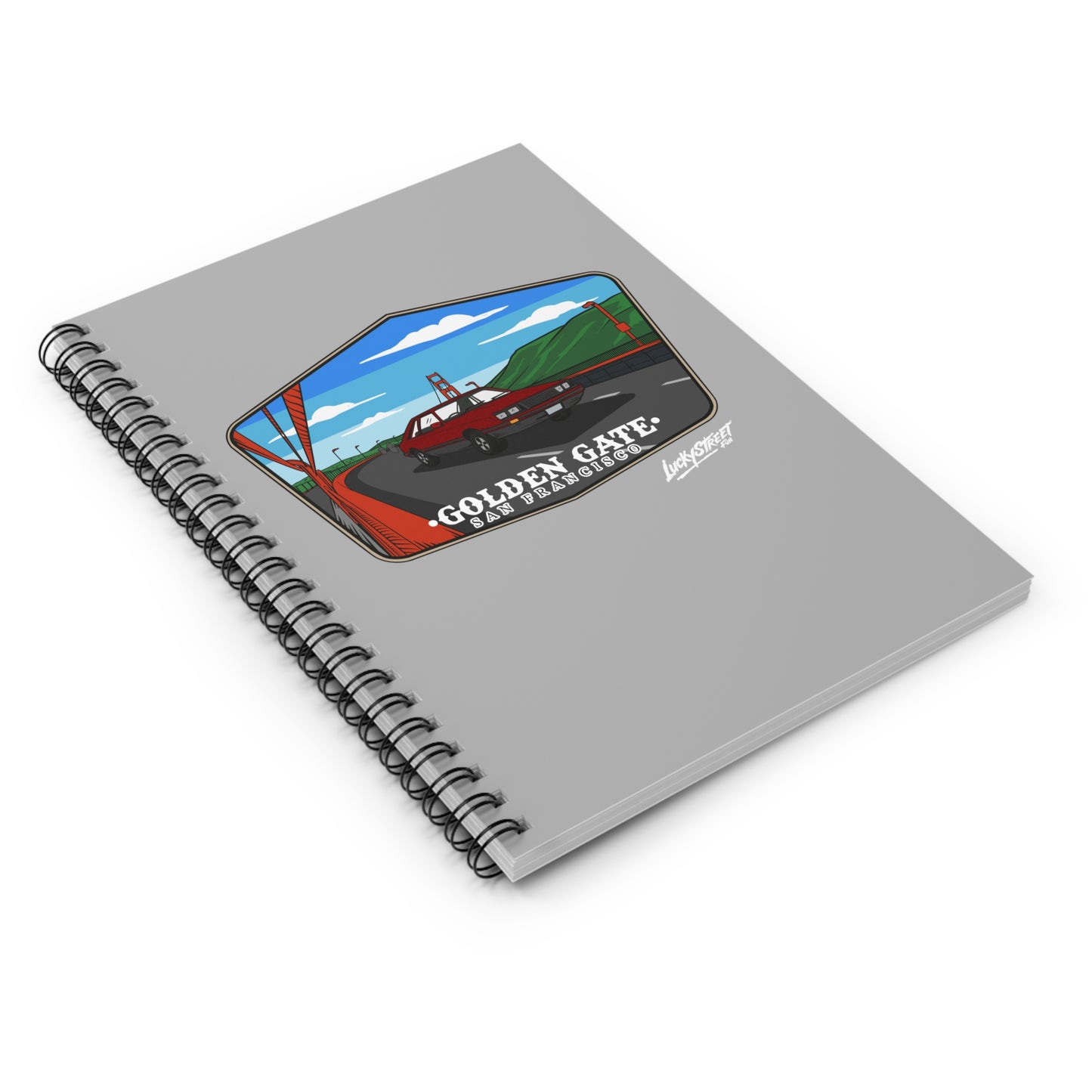 Spiral Notebook - Golden Gate Bridge Design - Ruled Line