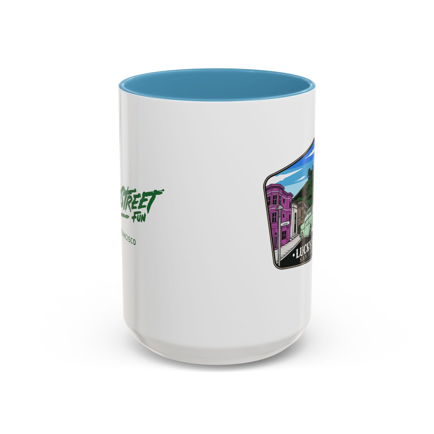 Coffee Mug - Luckystreet Logo and Custom Badge Design - 11oz or 15oz