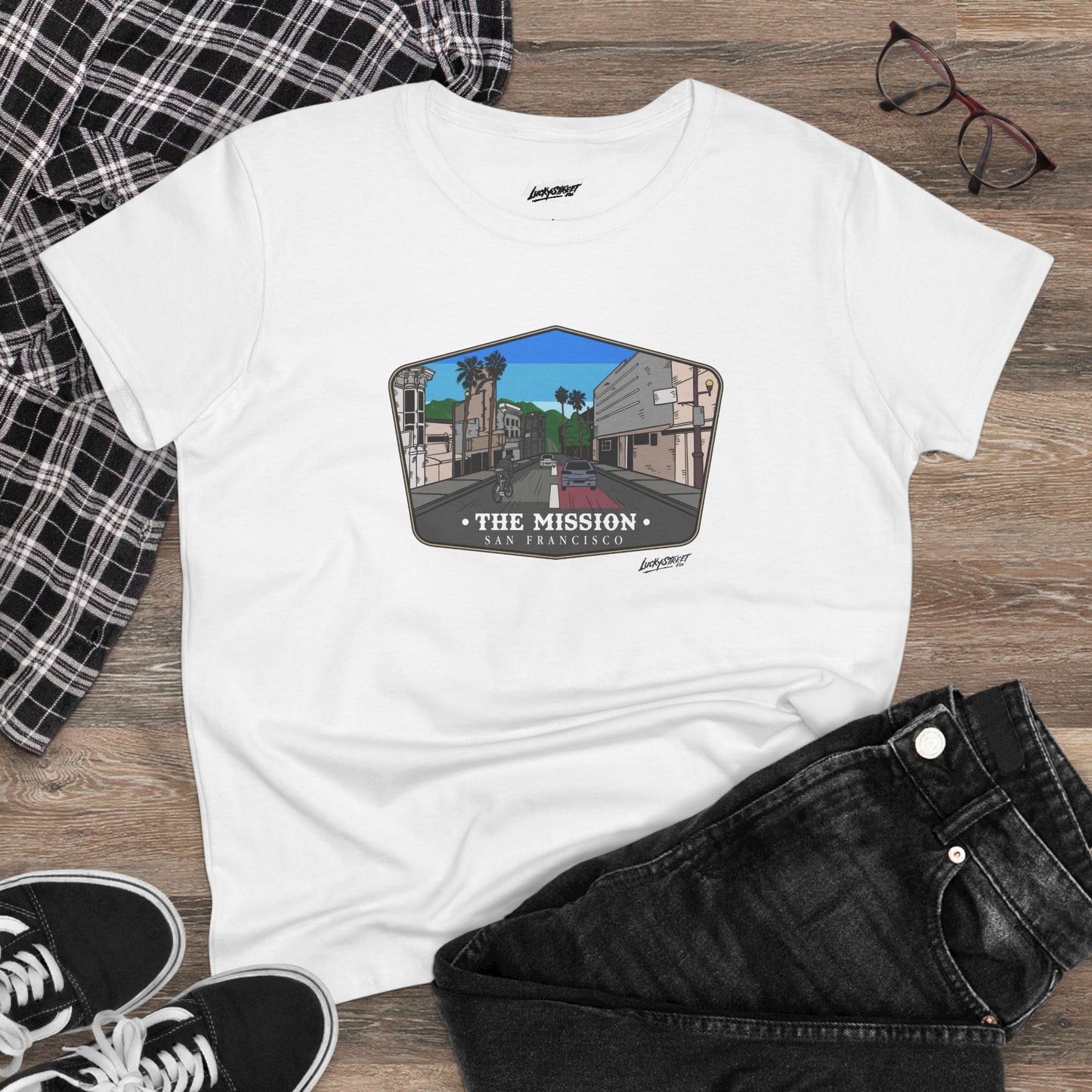 The Mission San Francisco Women's Midweight Cotton Tee
