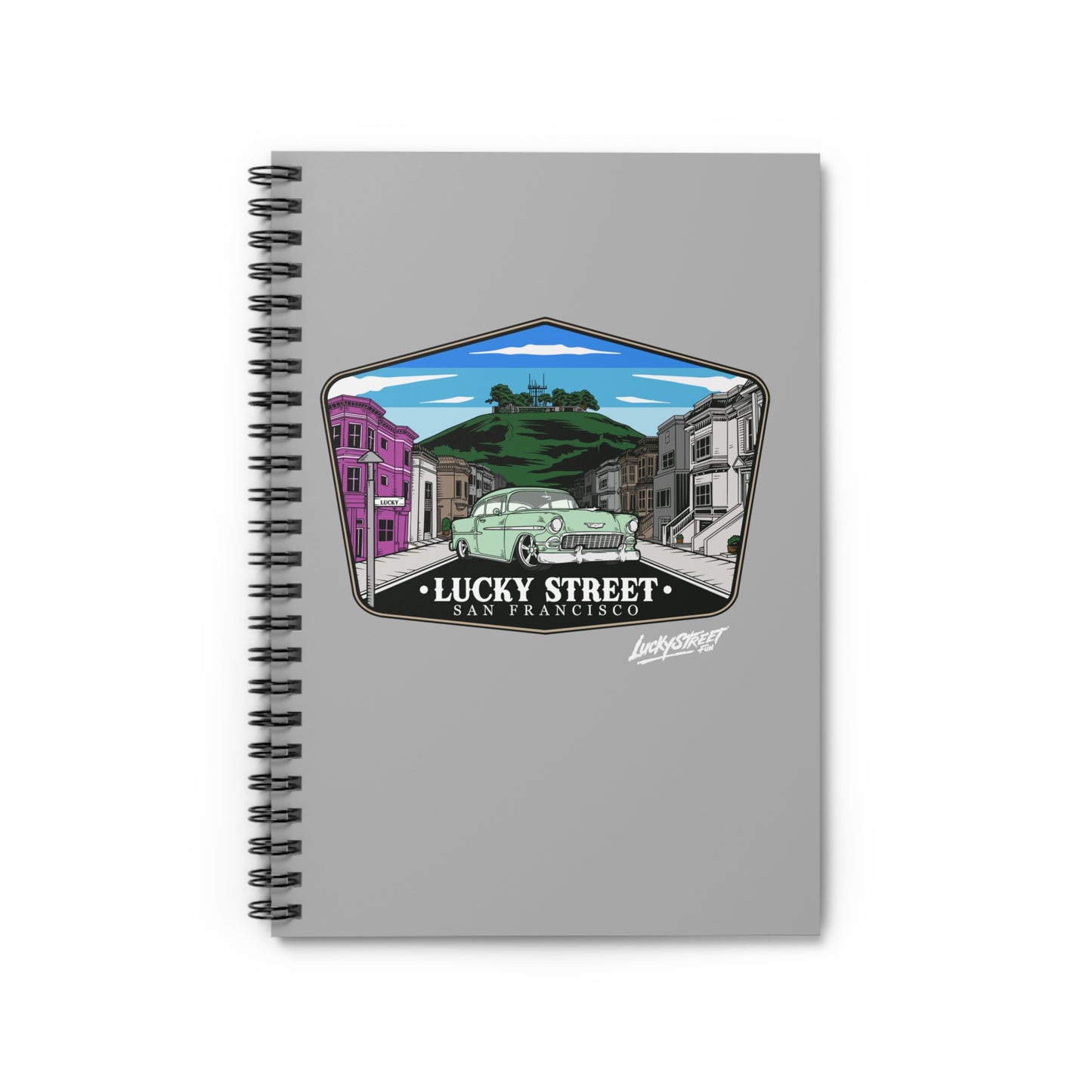 Spiral Notebook - Lucky Street, San Francisco Design