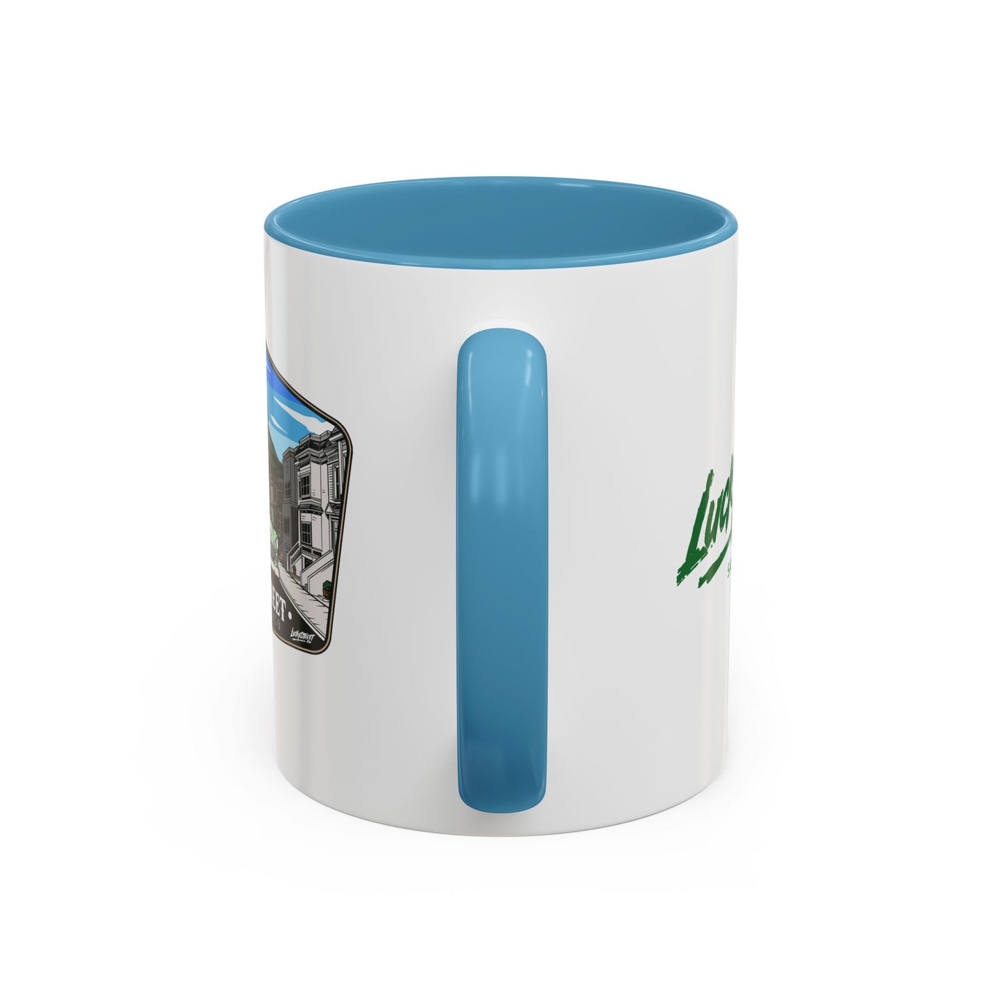 Coffee Mug - Luckystreet Logo and Custom Badge Design - 11oz or 15oz