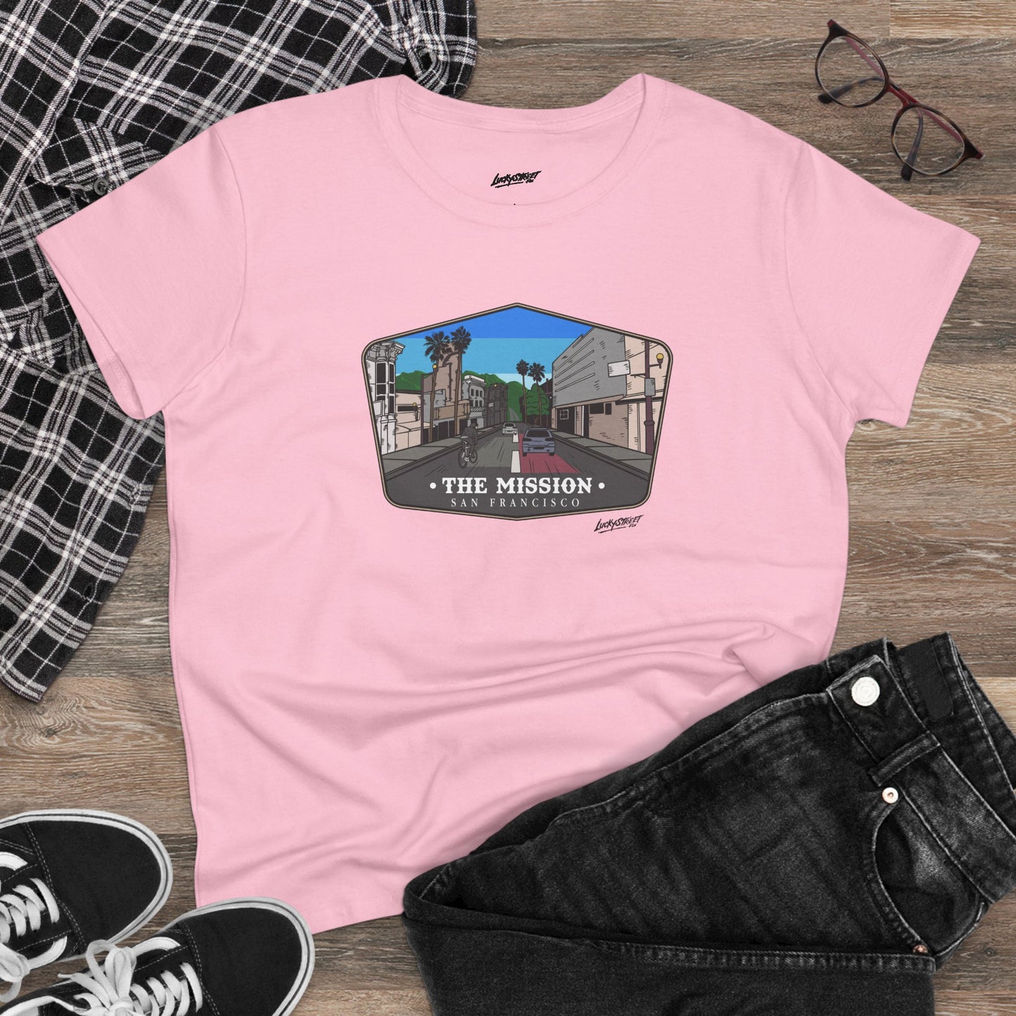 The Mission San Francisco Women's Midweight Cotton Tee