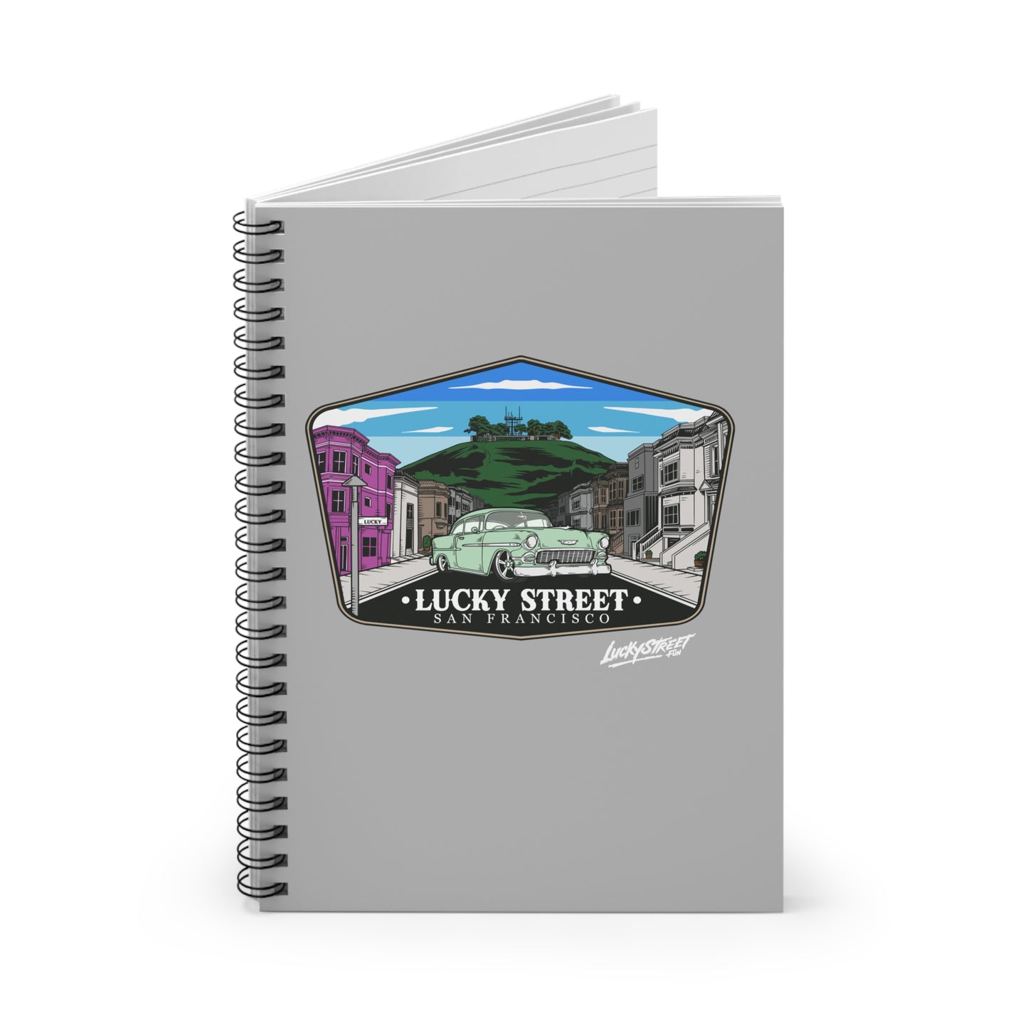 Spiral Notebook - Lucky Street, San Francisco Design