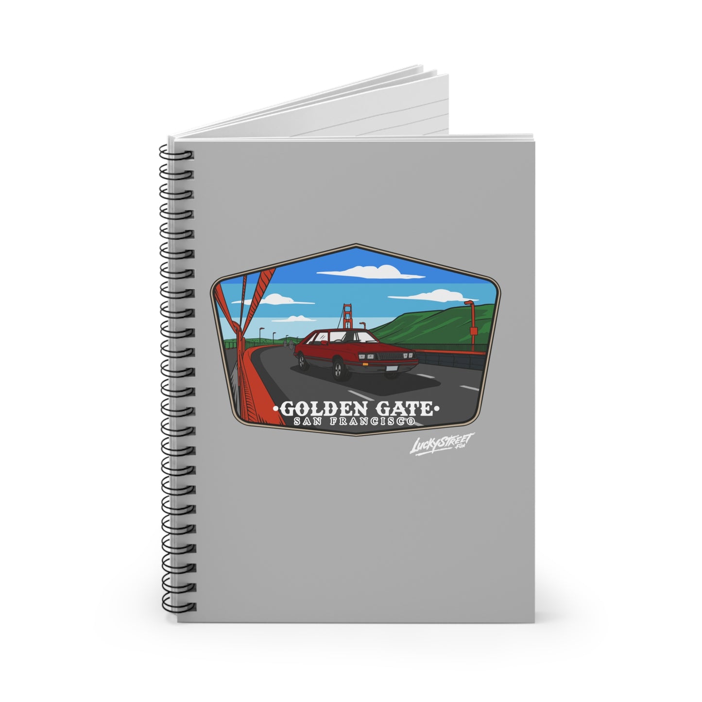 Spiral Notebook - Golden Gate Bridge Design - Ruled Line