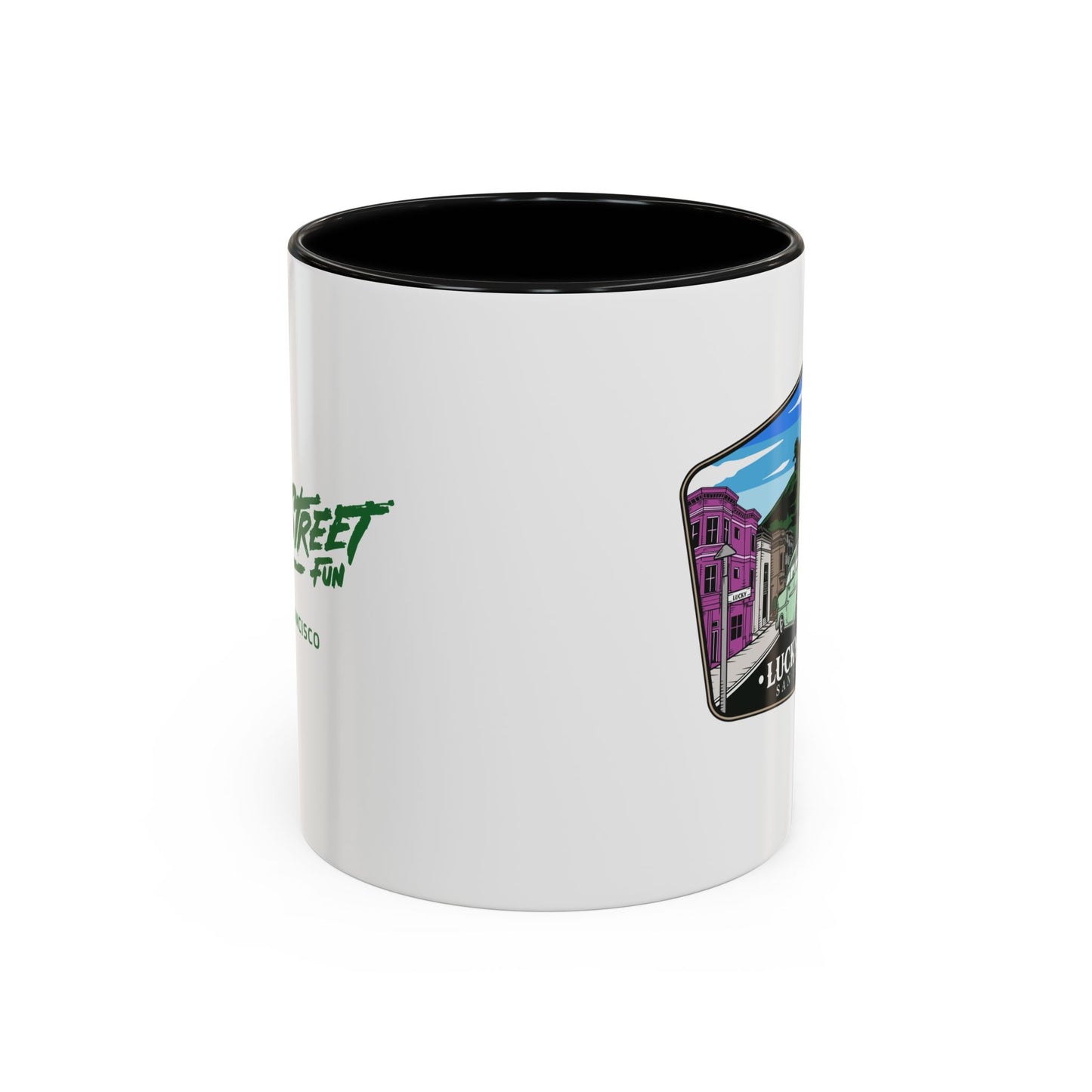 Coffee Mug - Luckystreet Logo and Custom Badge Design - 11oz or 15oz