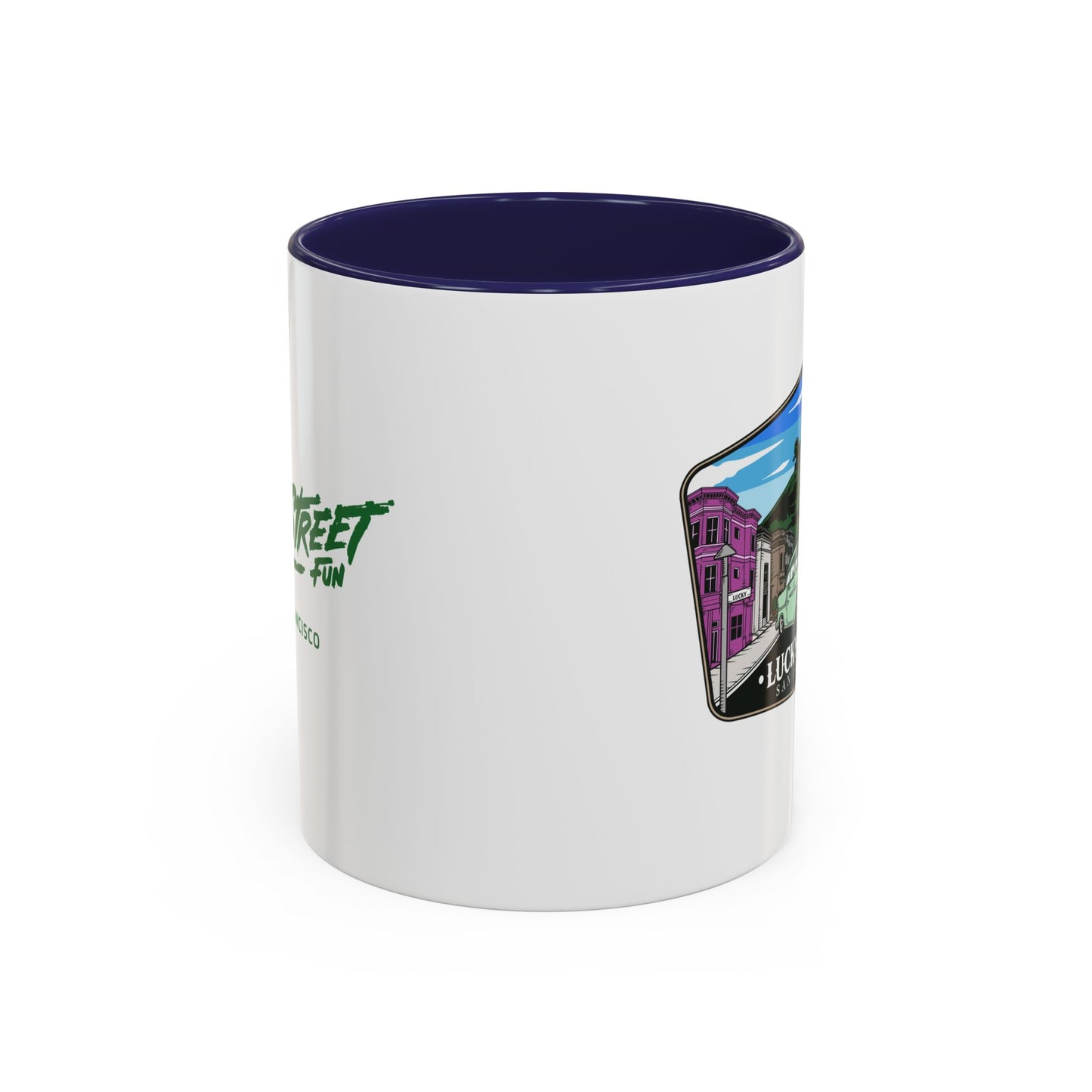 Coffee Mug - Luckystreet Logo and Custom Badge Design - 11oz or 15oz