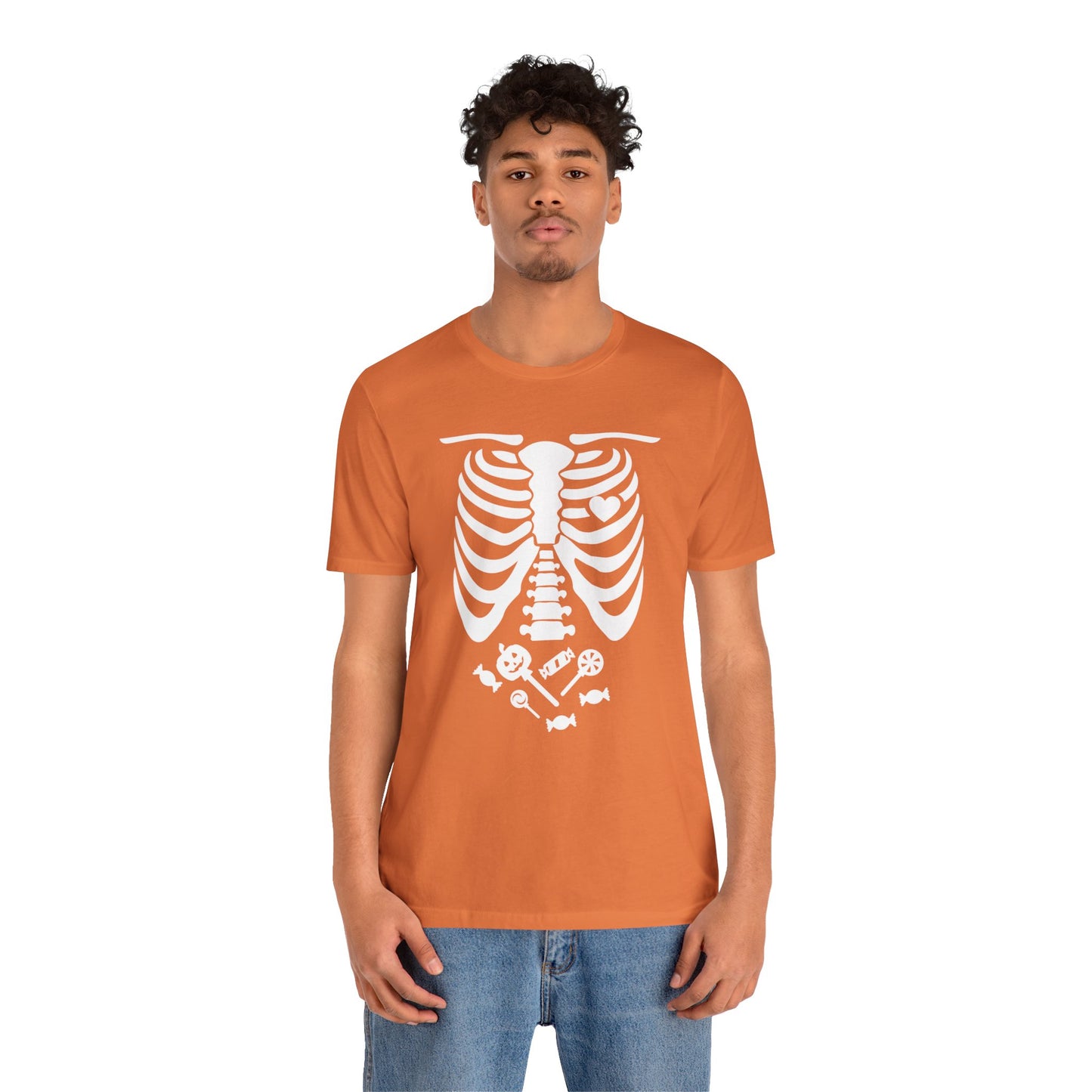 Funny Skeleton Candy T-Shirt - use as a costume (dark colors) [unisex]