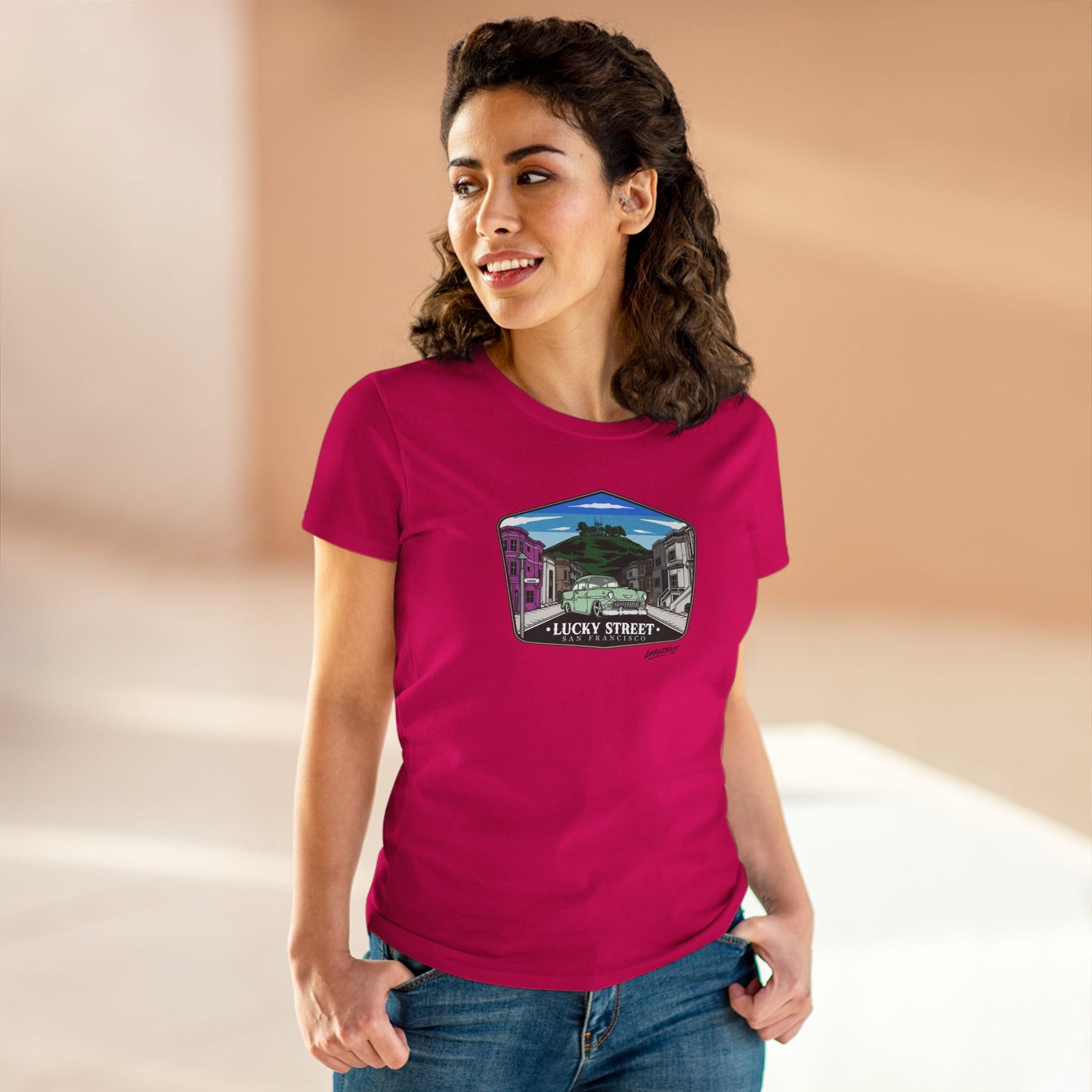 Lucky Street San Francisco Women's Midweight Cotton Tee