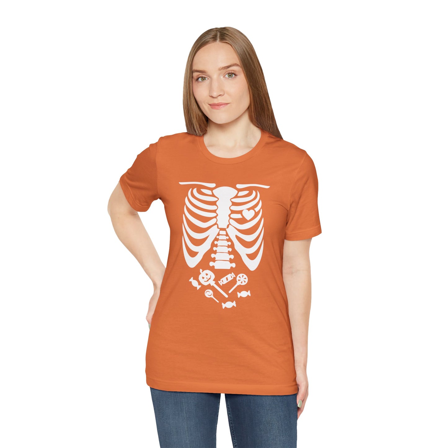Funny Skeleton Candy T-Shirt - use as a costume (dark colors) [unisex]