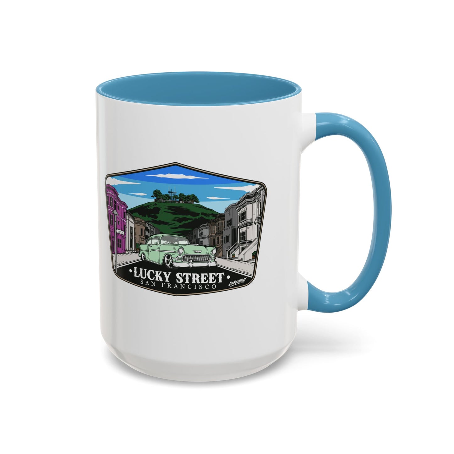 Coffee Mug - Luckystreet Logo and Custom Badge Design - 11oz or 15oz