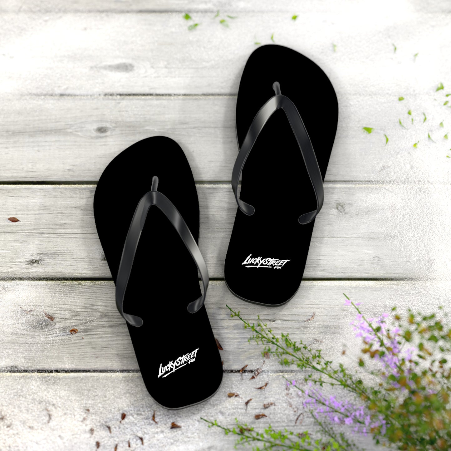 Luckystreet Fun Flip Flops - Beach Sandals (Lightweight, Casual Summer Footwear)