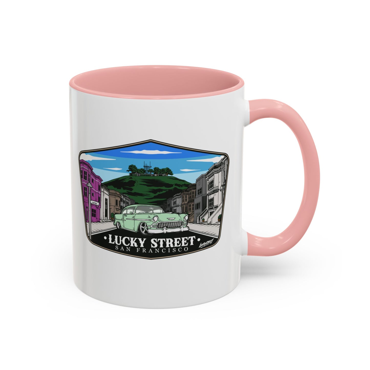 Coffee Mug - Luckystreet Logo and Custom Badge Design - 11oz or 15oz