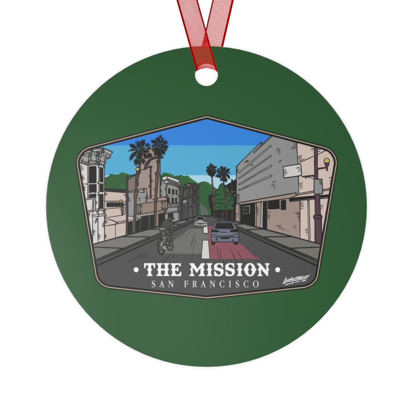 San Francisco The Mission Metal Ornaments - Unique Holiday Decor