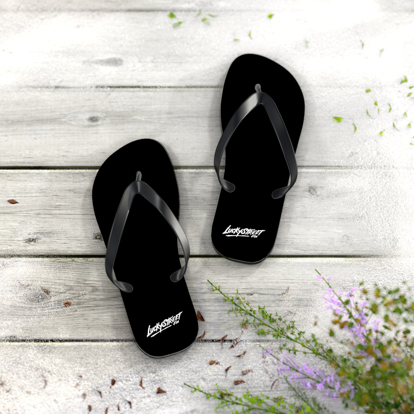 Luckystreet Fun Flip Flops - Beach Sandals (Lightweight, Casual Summer Footwear)