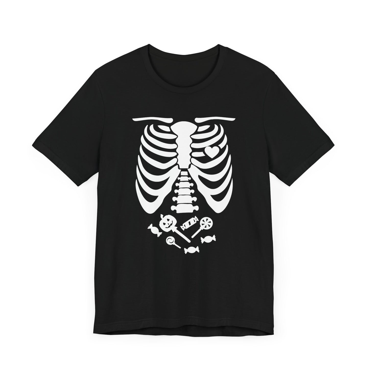 Funny Skeleton Candy T-Shirt - use as a costume (dark colors) [unisex]