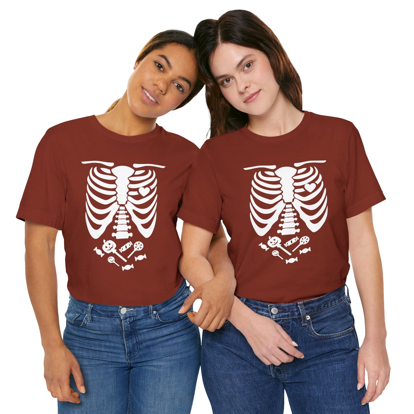 Funny Skeleton Candy T-Shirt - use as a costume (dark colors) [unisex]
