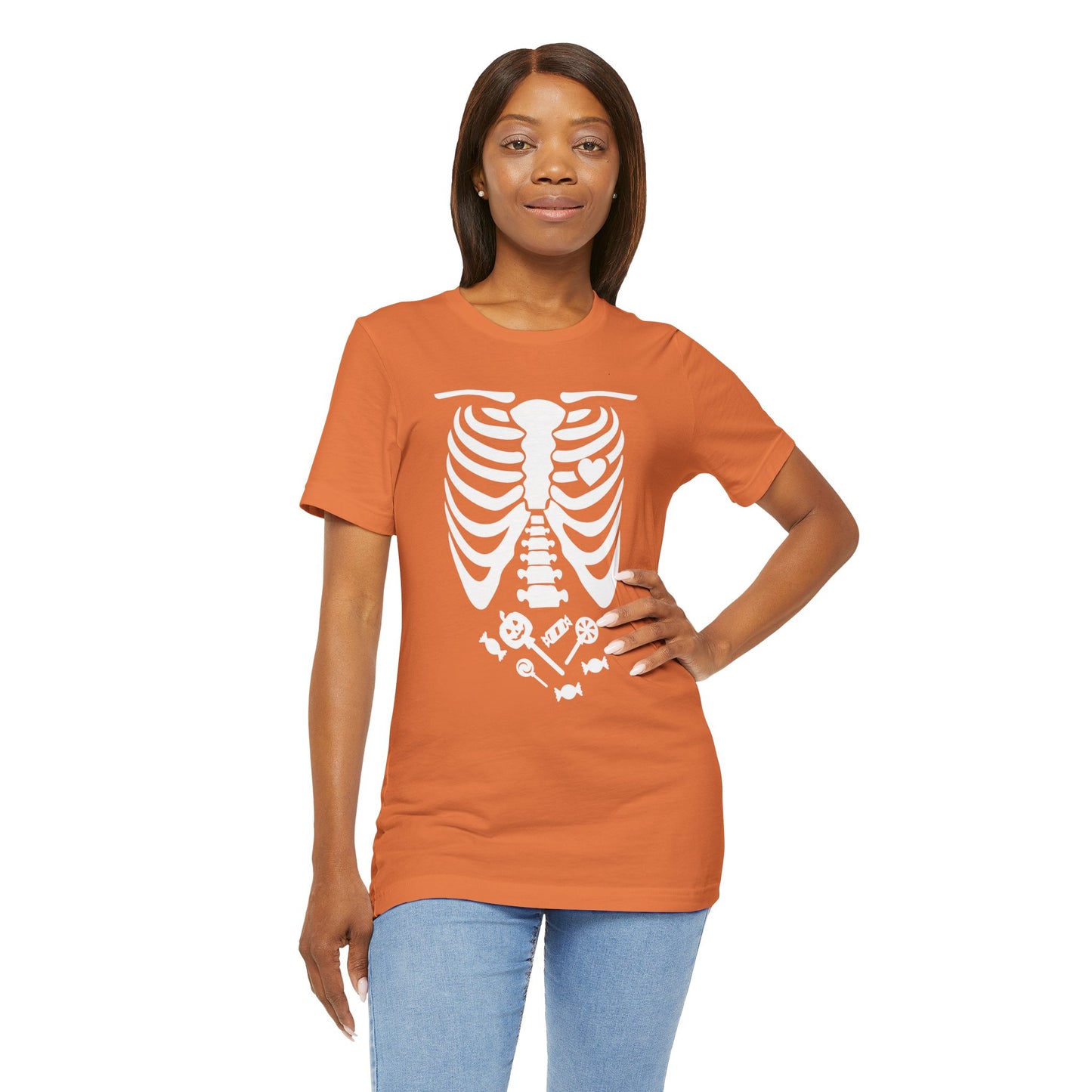 Funny Skeleton Candy T-Shirt - use as a costume (dark colors) [unisex]