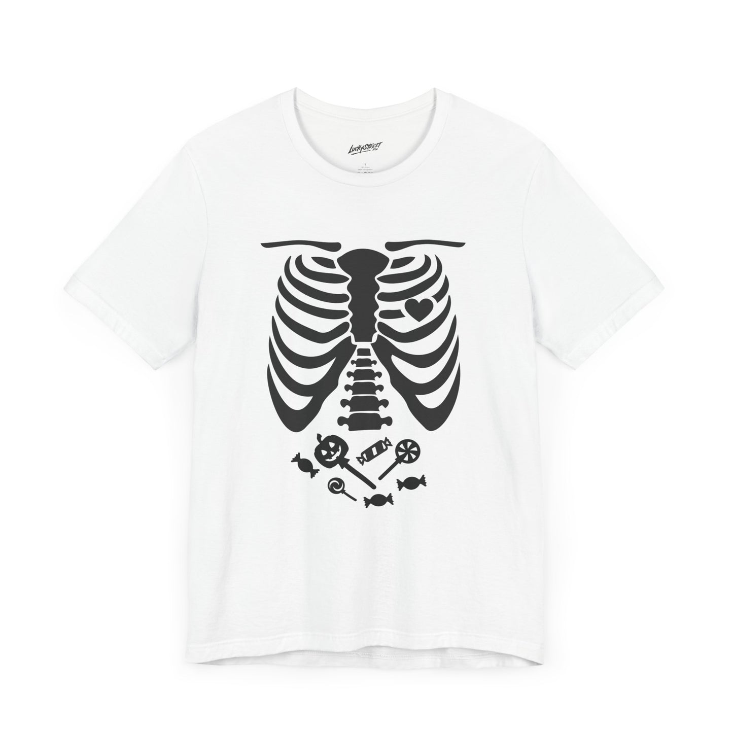 Funny Skeleton Candy T-Shirt - use for a costume [unisex]