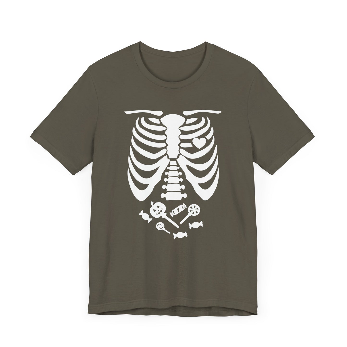 Funny Skeleton Candy T-Shirt - use as a costume (dark colors) [unisex]