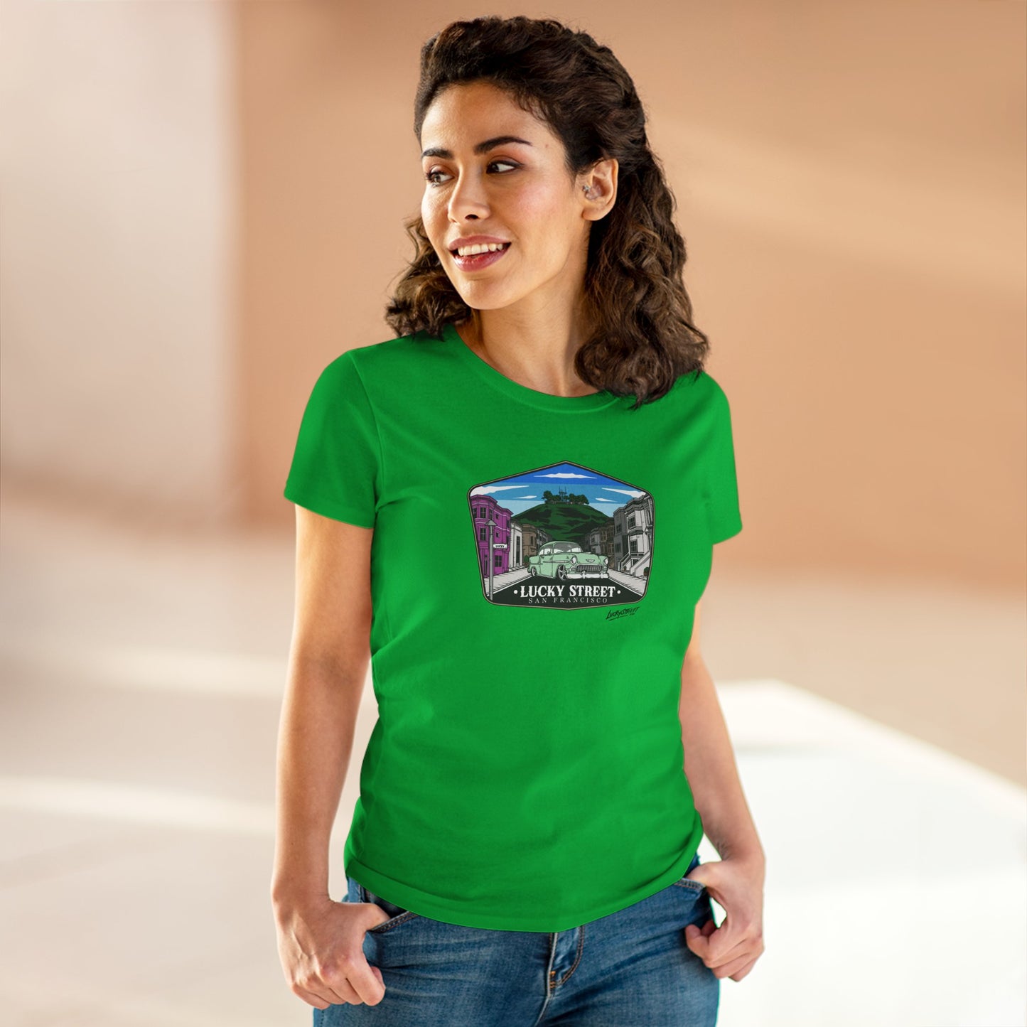 Lucky Street San Francisco Women's Midweight Cotton Tee