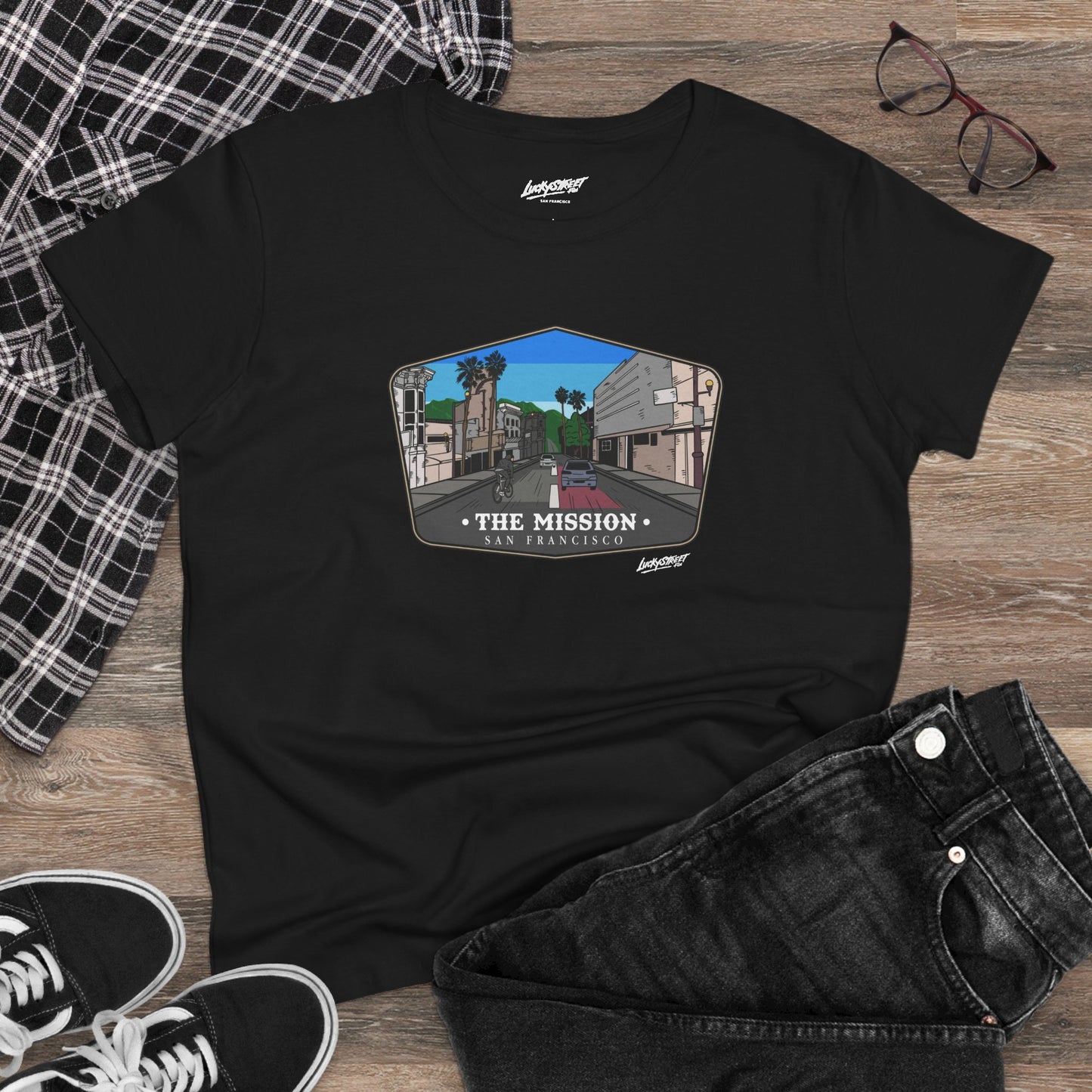 The Mission San Francisco Women's Midweight Cotton Tee