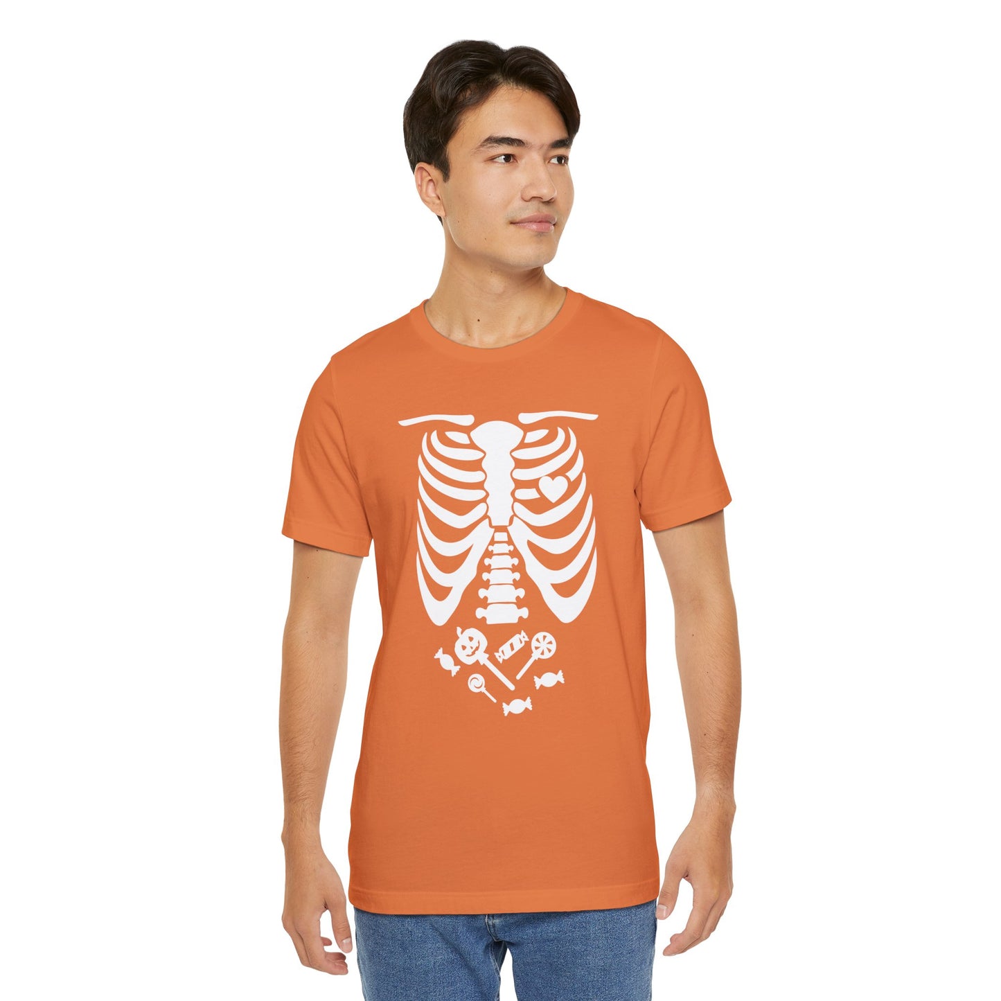 Funny Skeleton Candy T-Shirt - use as a costume (dark colors) [unisex]