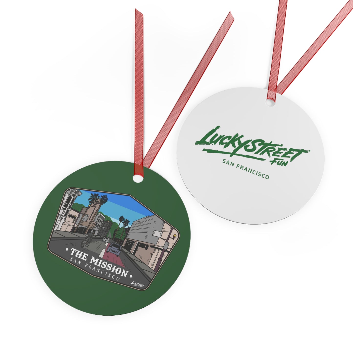 San Francisco The Mission Metal Ornaments - Unique Holiday Decor