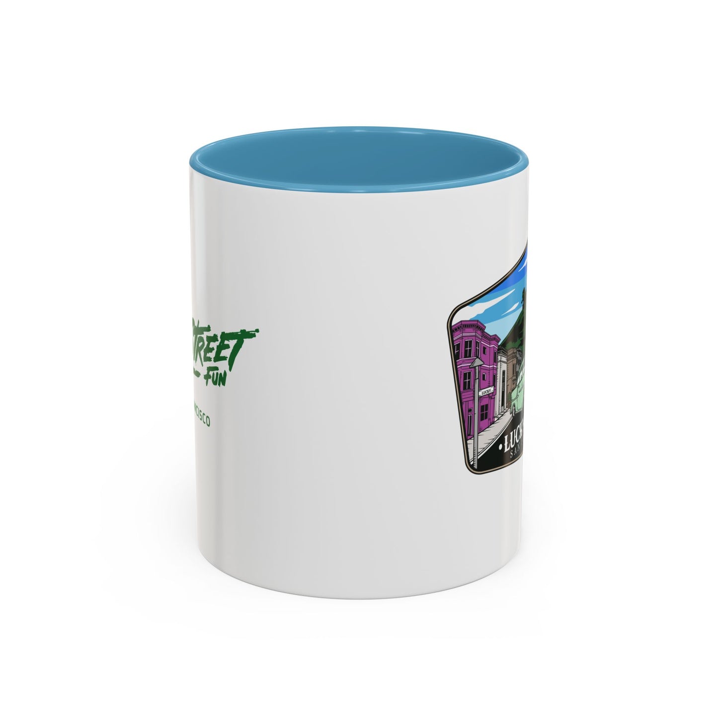 Coffee Mug - Luckystreet Logo and Custom Badge Design - 11oz or 15oz