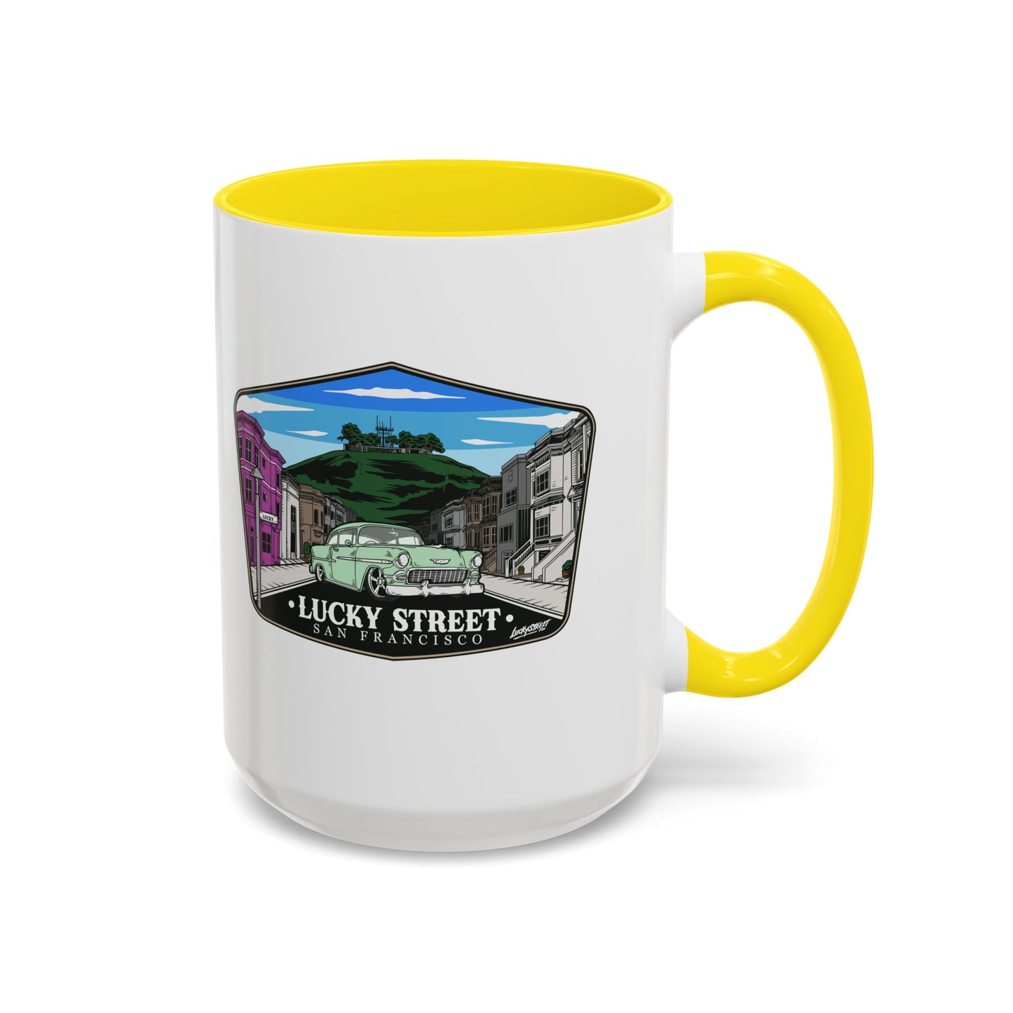 Coffee Mug - Luckystreet Logo and Custom Badge Design - 11oz or 15oz