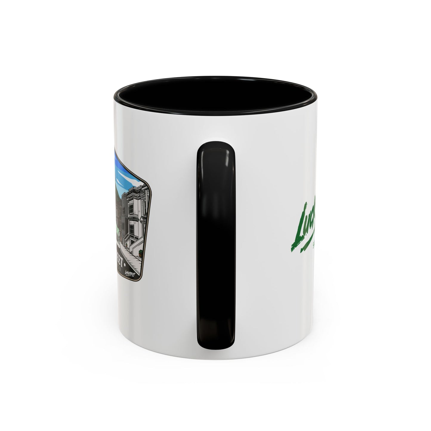 Coffee Mug - Luckystreet Logo and Custom Badge Design - 11oz or 15oz