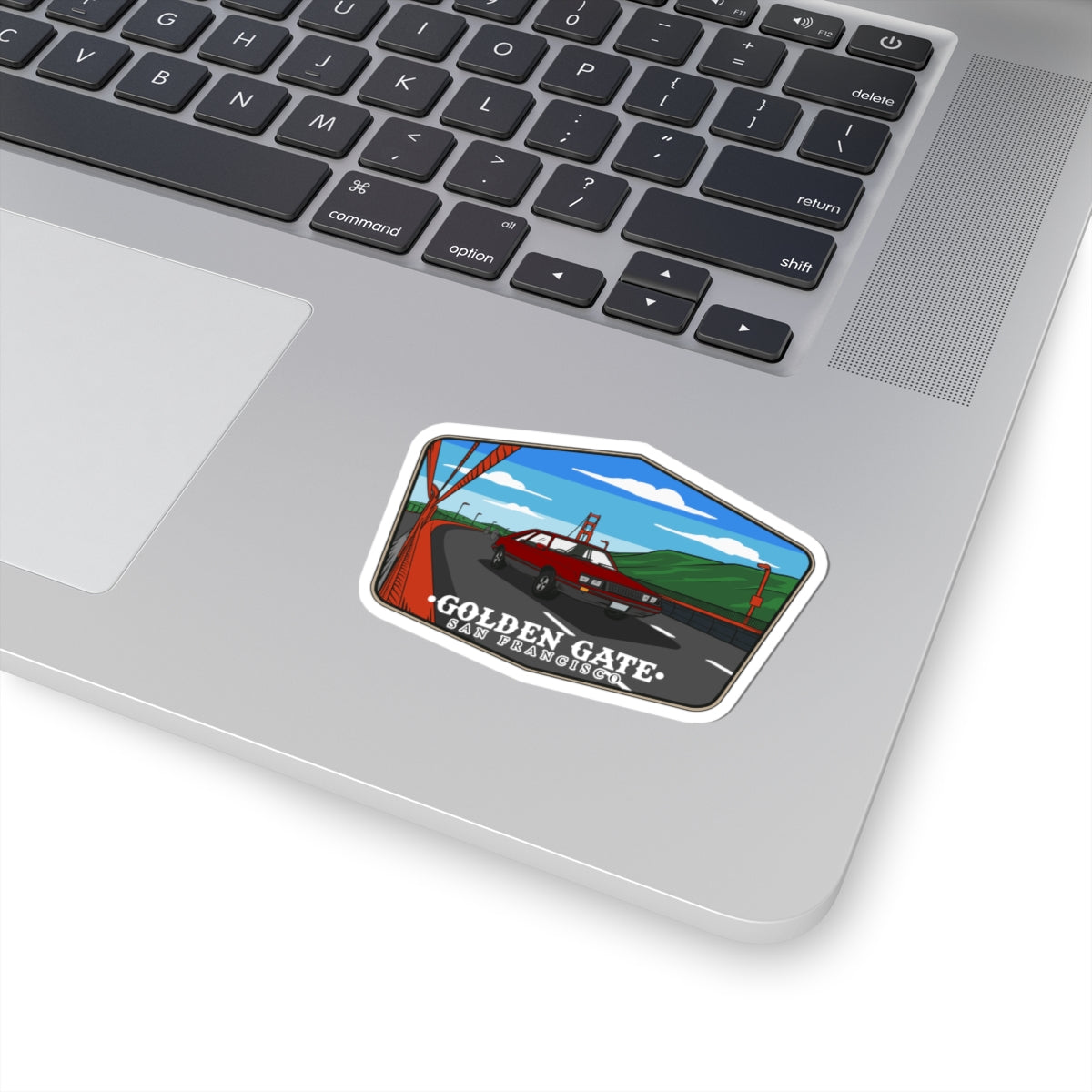Golden Gate San Francisco hand-drawn badge design vinyl sticker