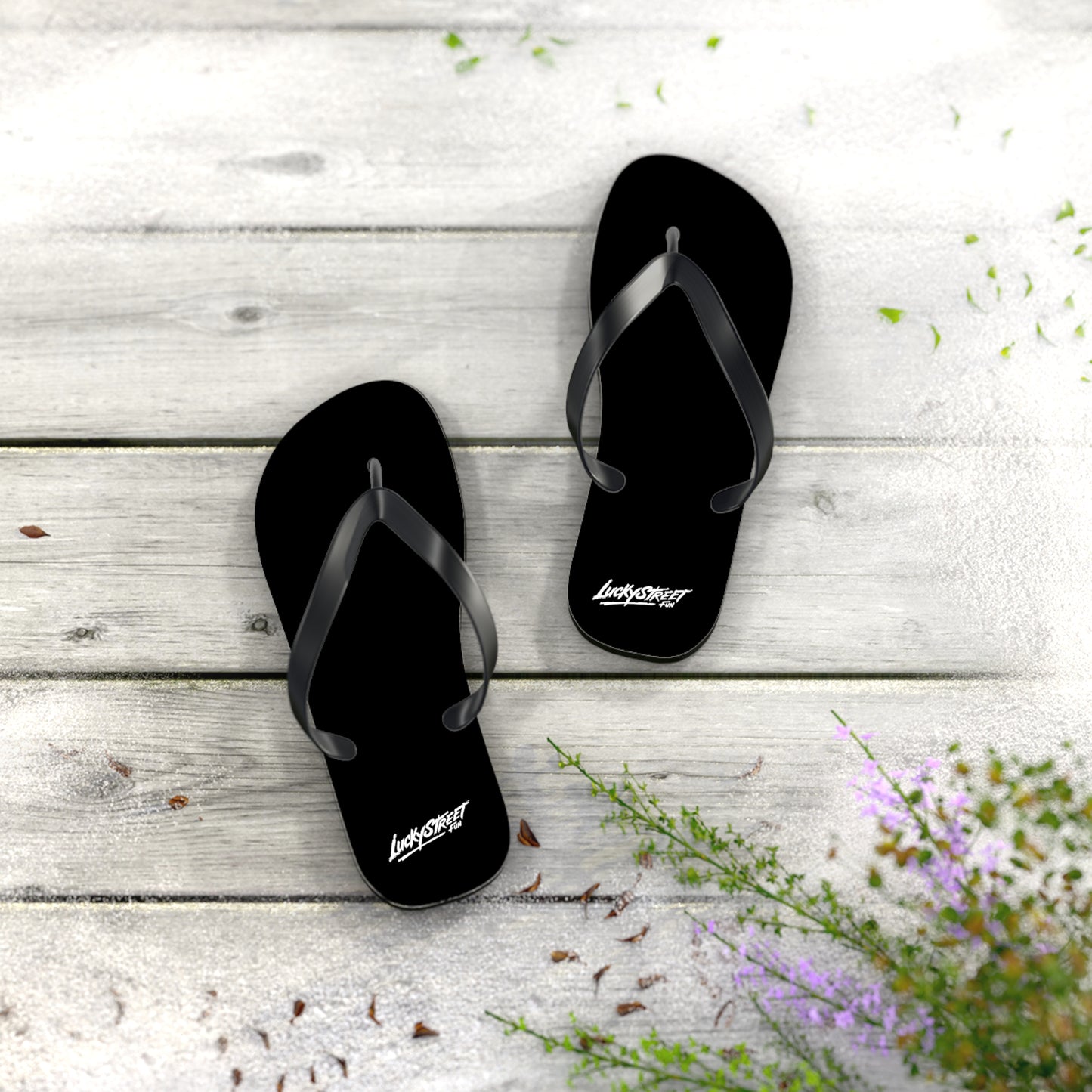 Luckystreet Fun Flip Flops - Beach Sandals (Lightweight, Casual Summer Footwear)