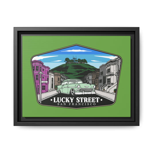 San Francisco Lucky Street Framed Canvas Art