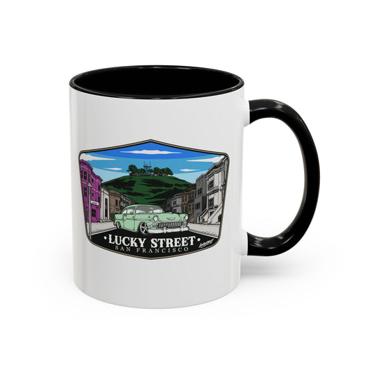 Coffee Mug - Luckystreet Logo and Custom Badge Design - 11oz or 15oz