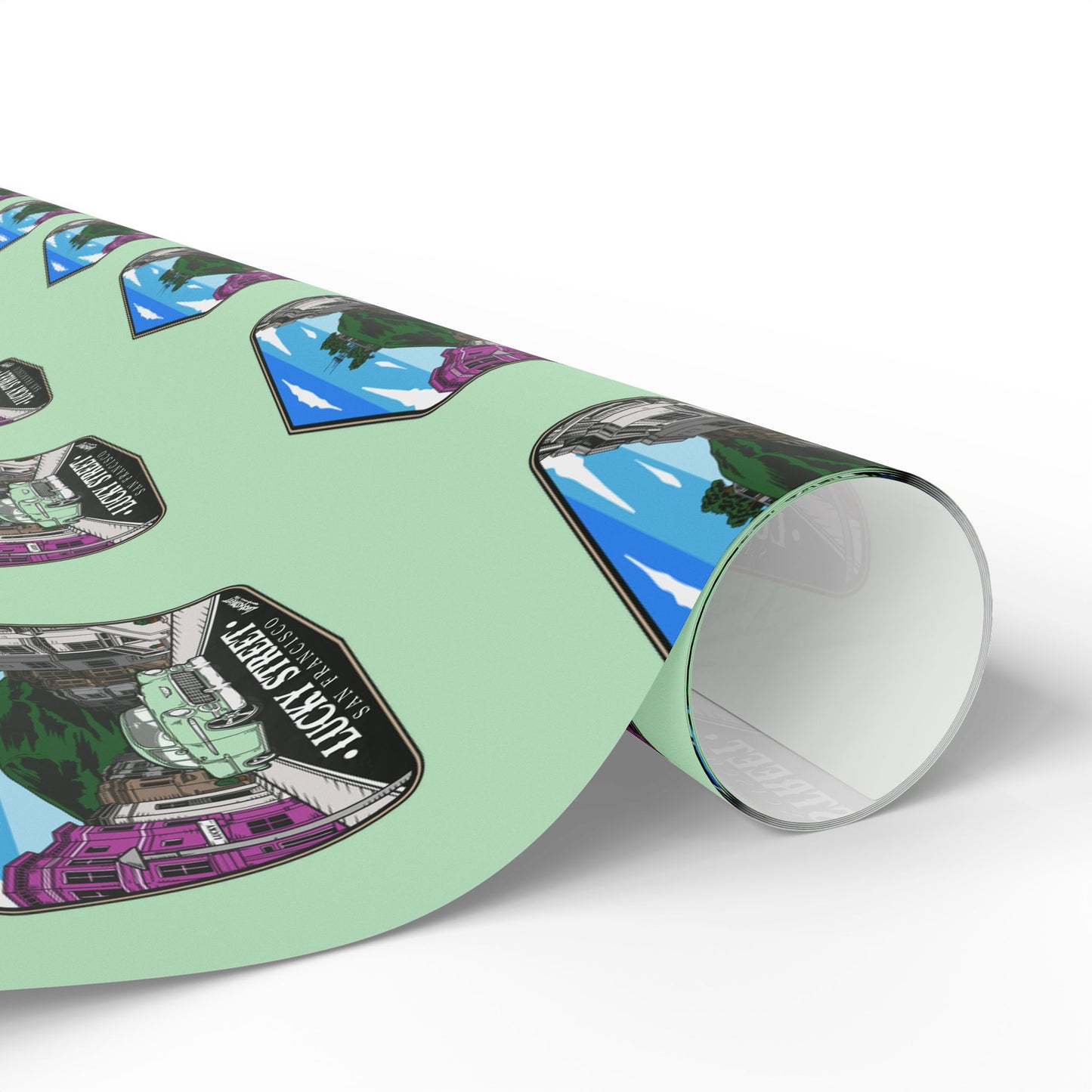 Wrapping Paper - Lucky Street Custom Badge Design