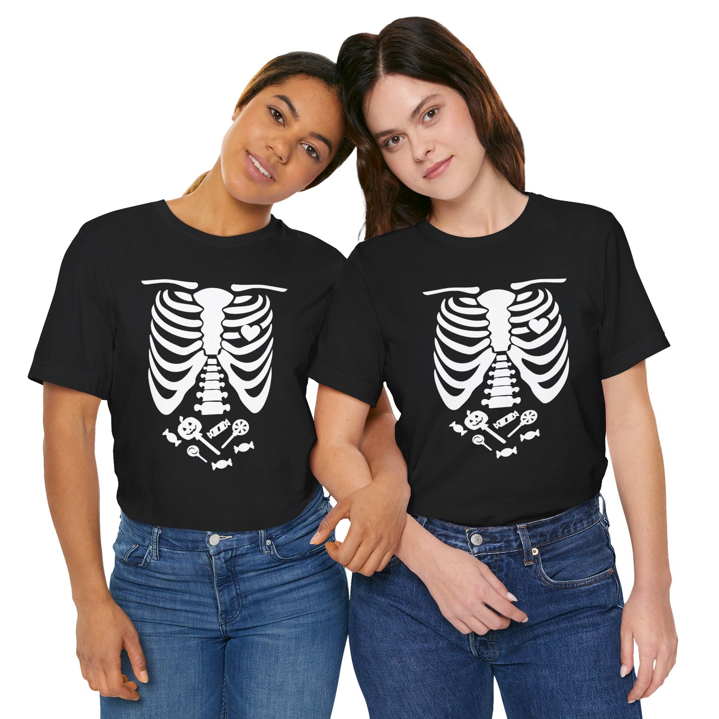 Funny Skeleton Candy T-Shirt - use as a costume (dark colors) [unisex]