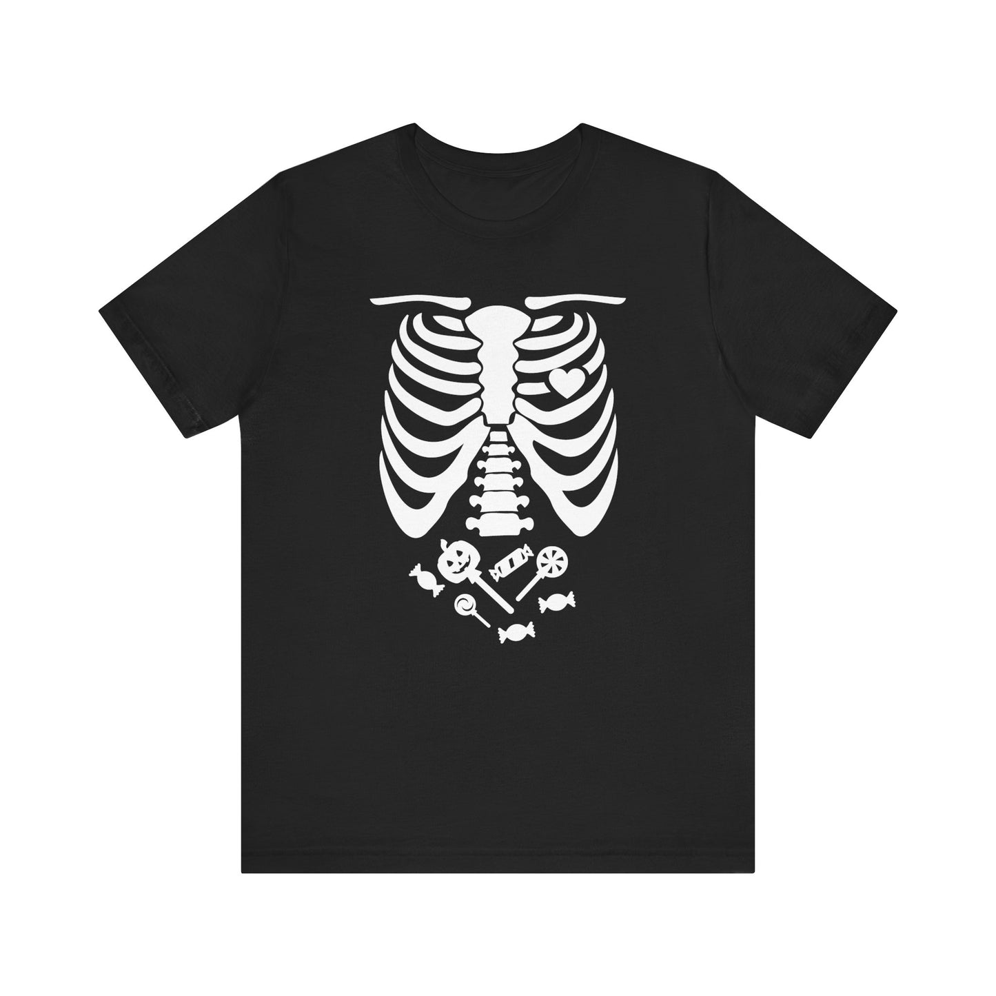 Funny Skeleton Candy T-Shirt - use as a costume (dark colors) [unisex]