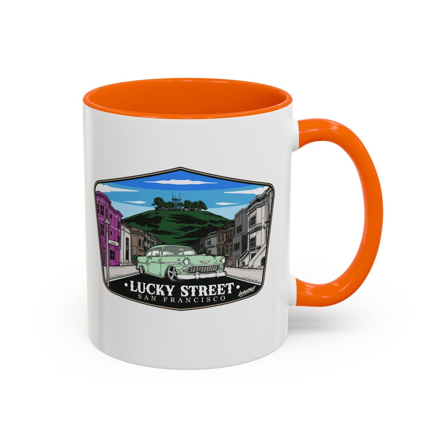 Coffee Mug - Luckystreet Logo and Custom Badge Design - 11oz or 15oz