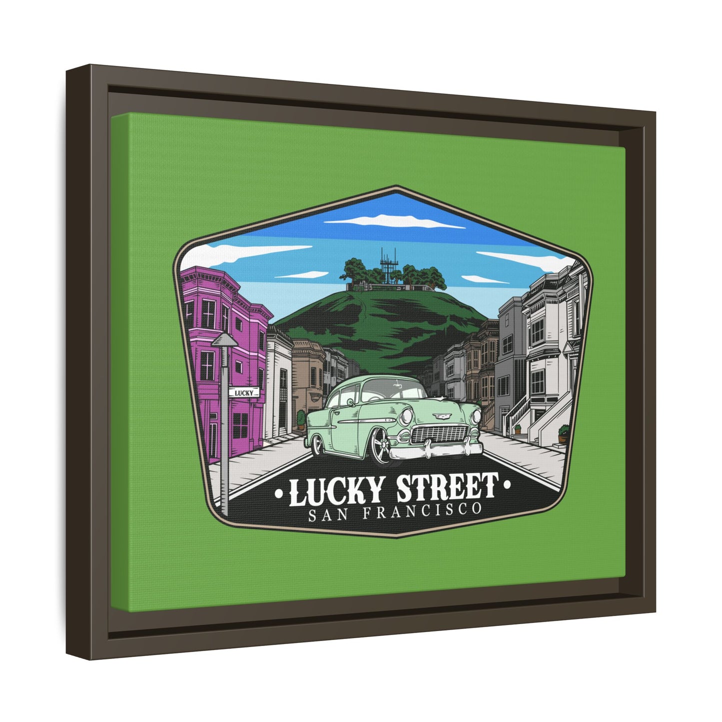 San Francisco Lucky Street Framed Canvas Art