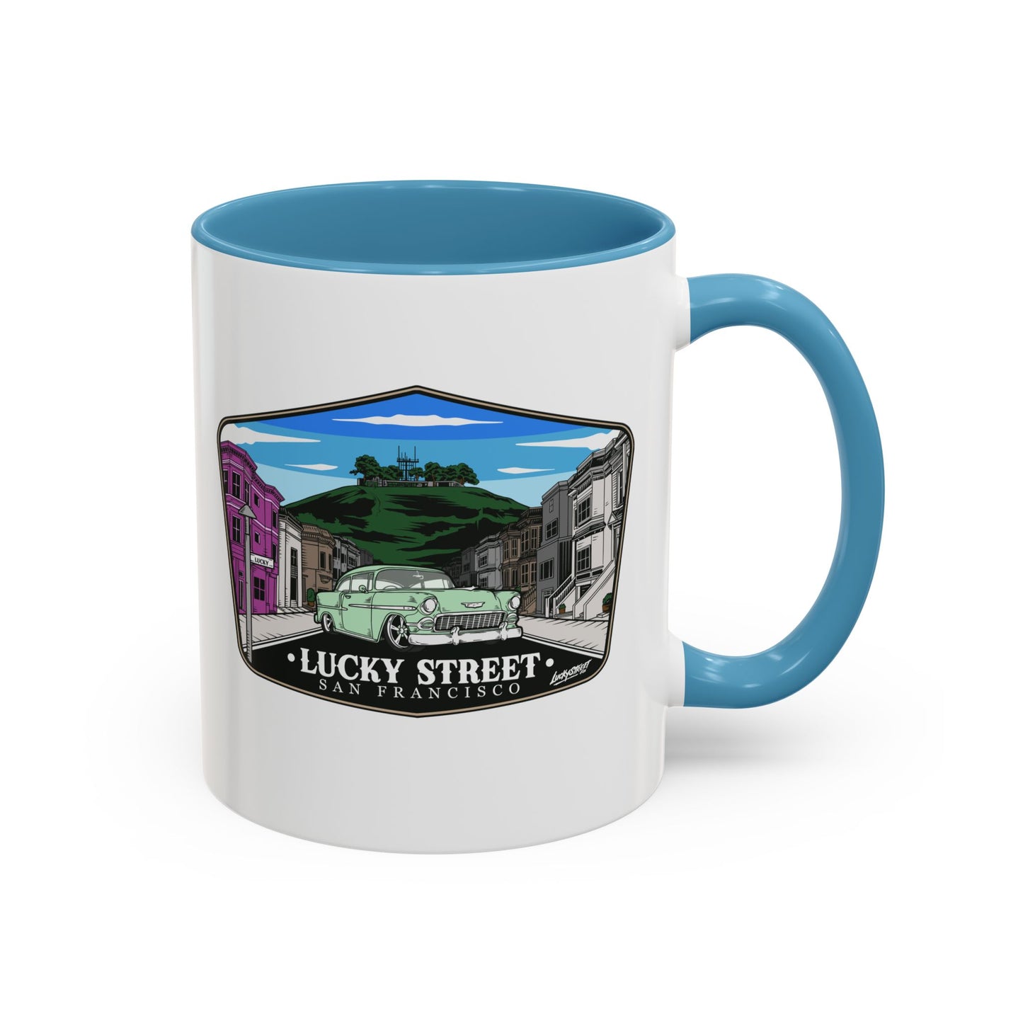 Coffee Mug - Luckystreet Logo and Custom Badge Design - 11oz or 15oz