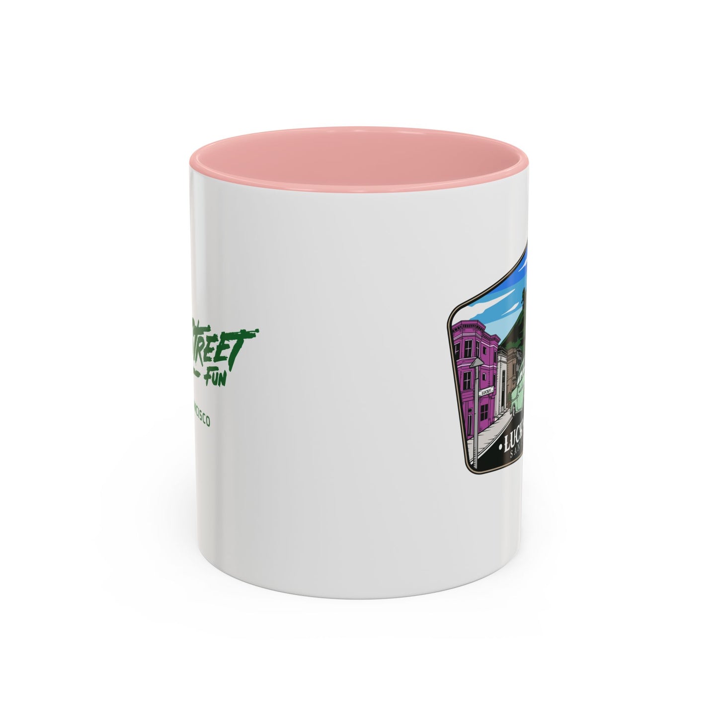 Coffee Mug - Luckystreet Logo and Custom Badge Design - 11oz or 15oz