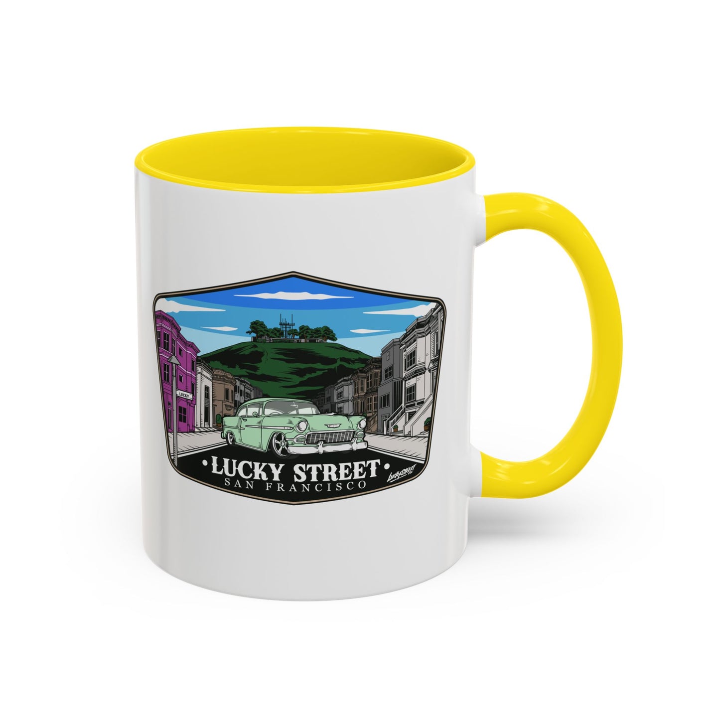 Coffee Mug - Luckystreet Logo and Custom Badge Design - 11oz or 15oz